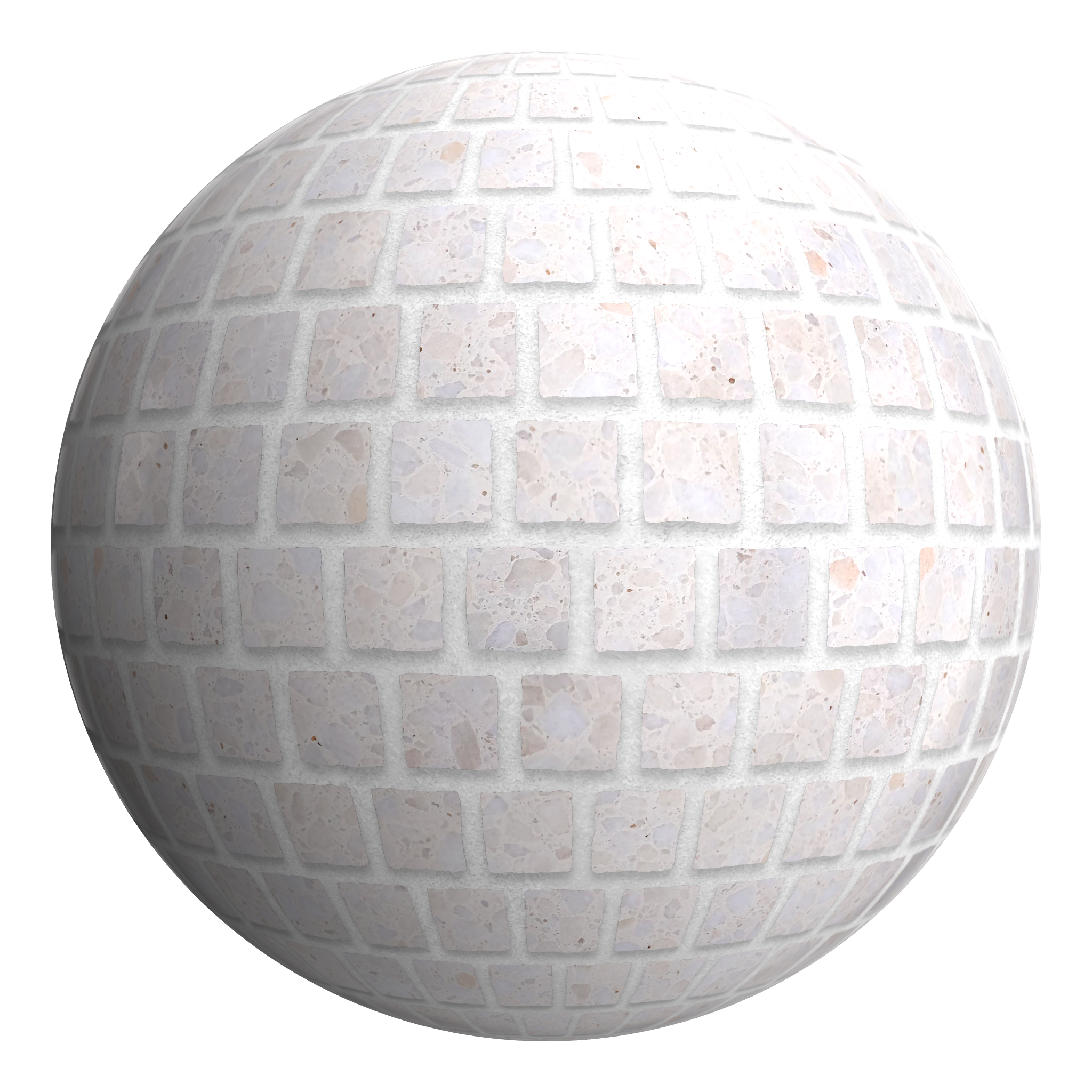 3D sphere preview of Polished Concrete, Staggered seamless texture