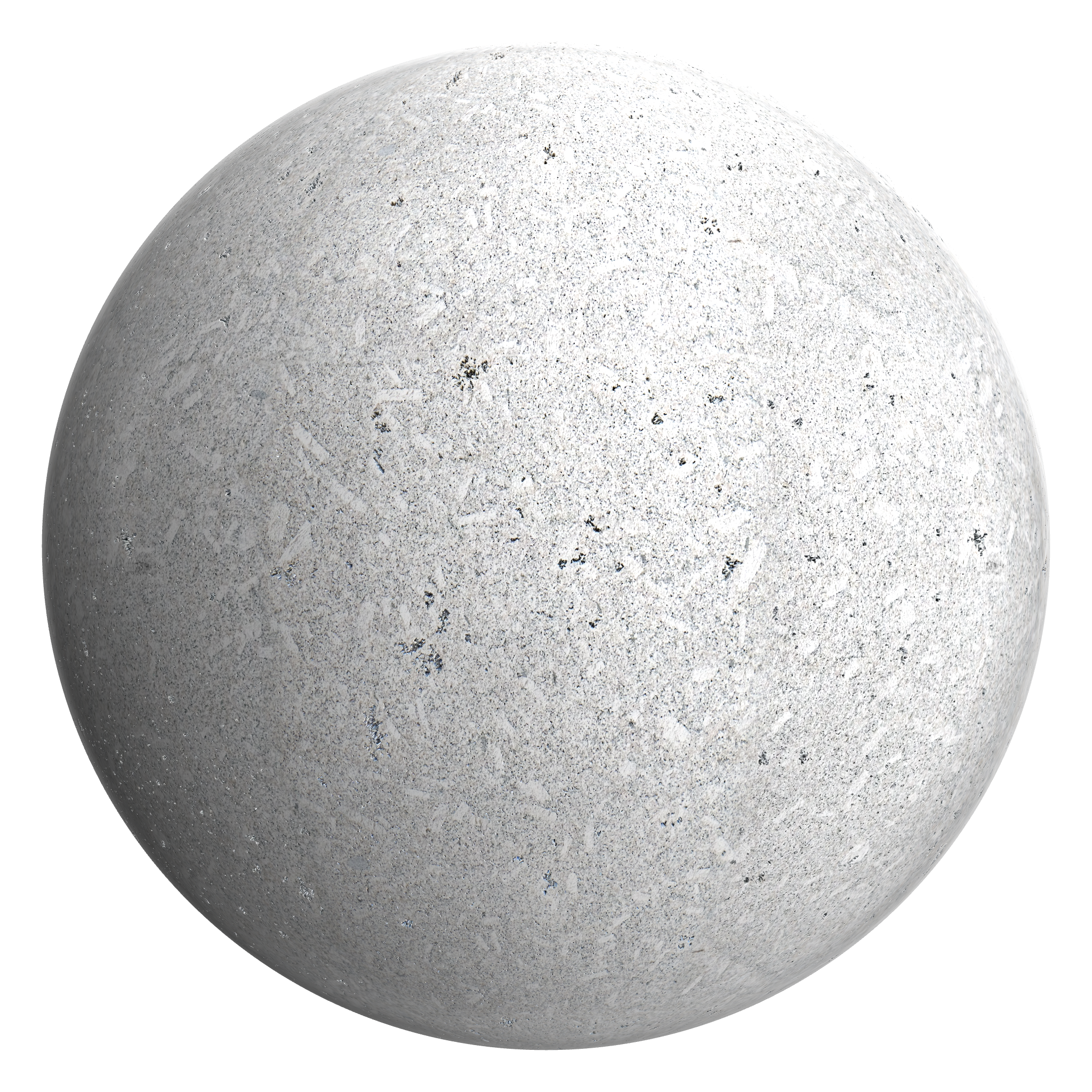 3D sphere preview of Porphyritic Granite seamless texture