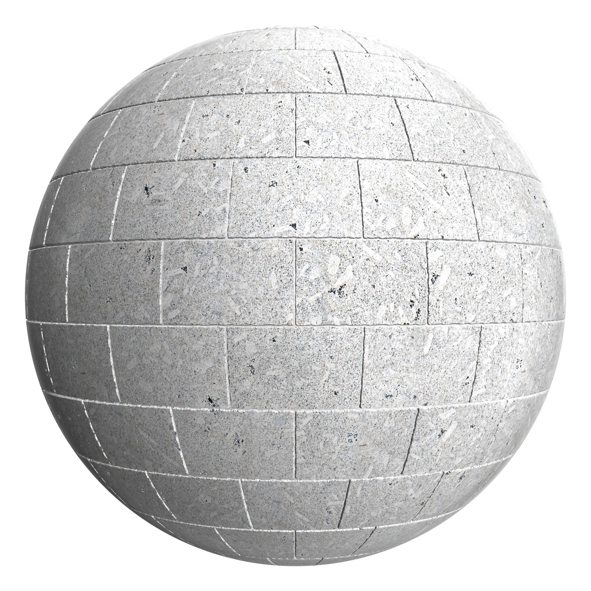 3D sphere preview of Porphyritic Granite Stretcher seamless texture