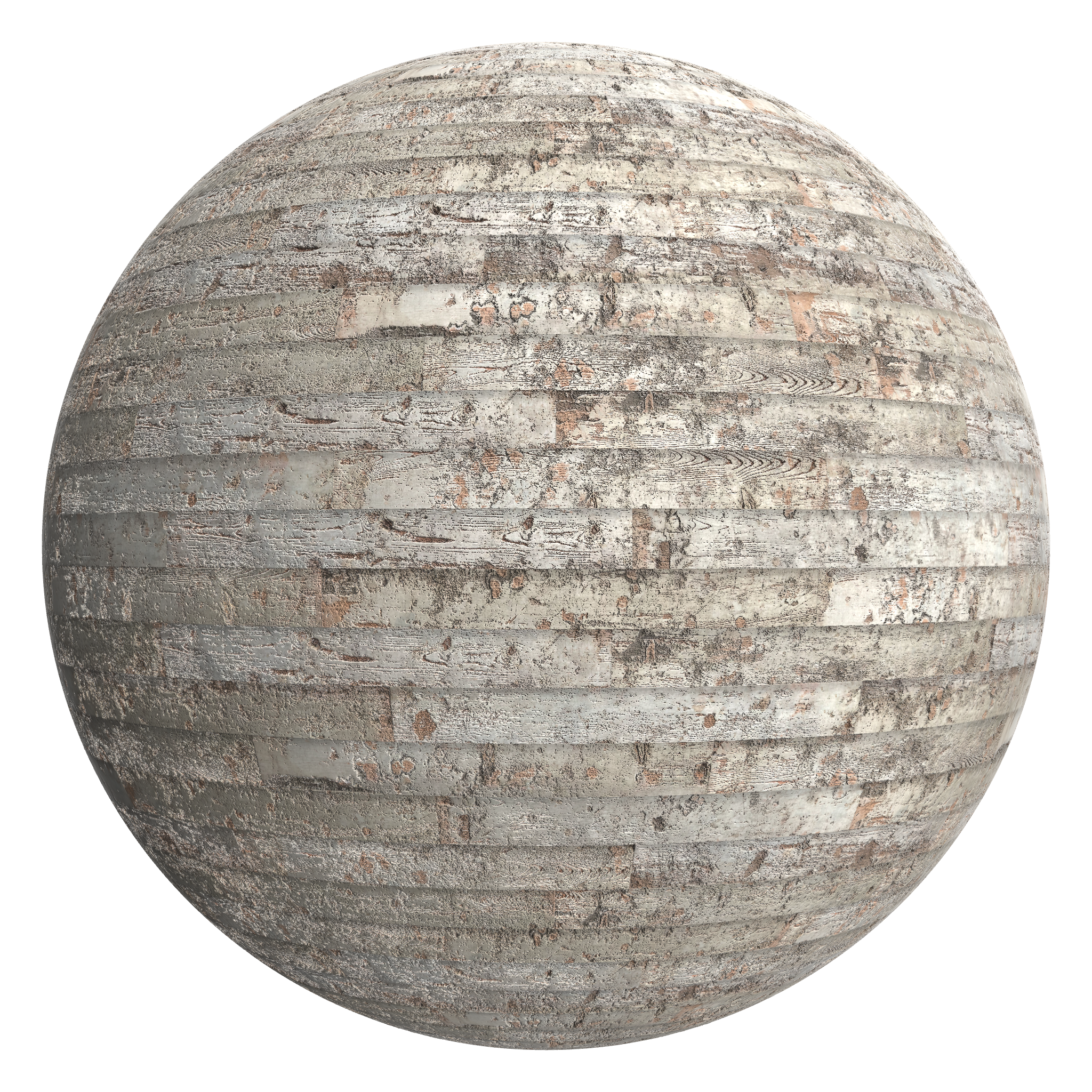 3D sphere preview of Old Weathered Wood Lap Siding seamless texture