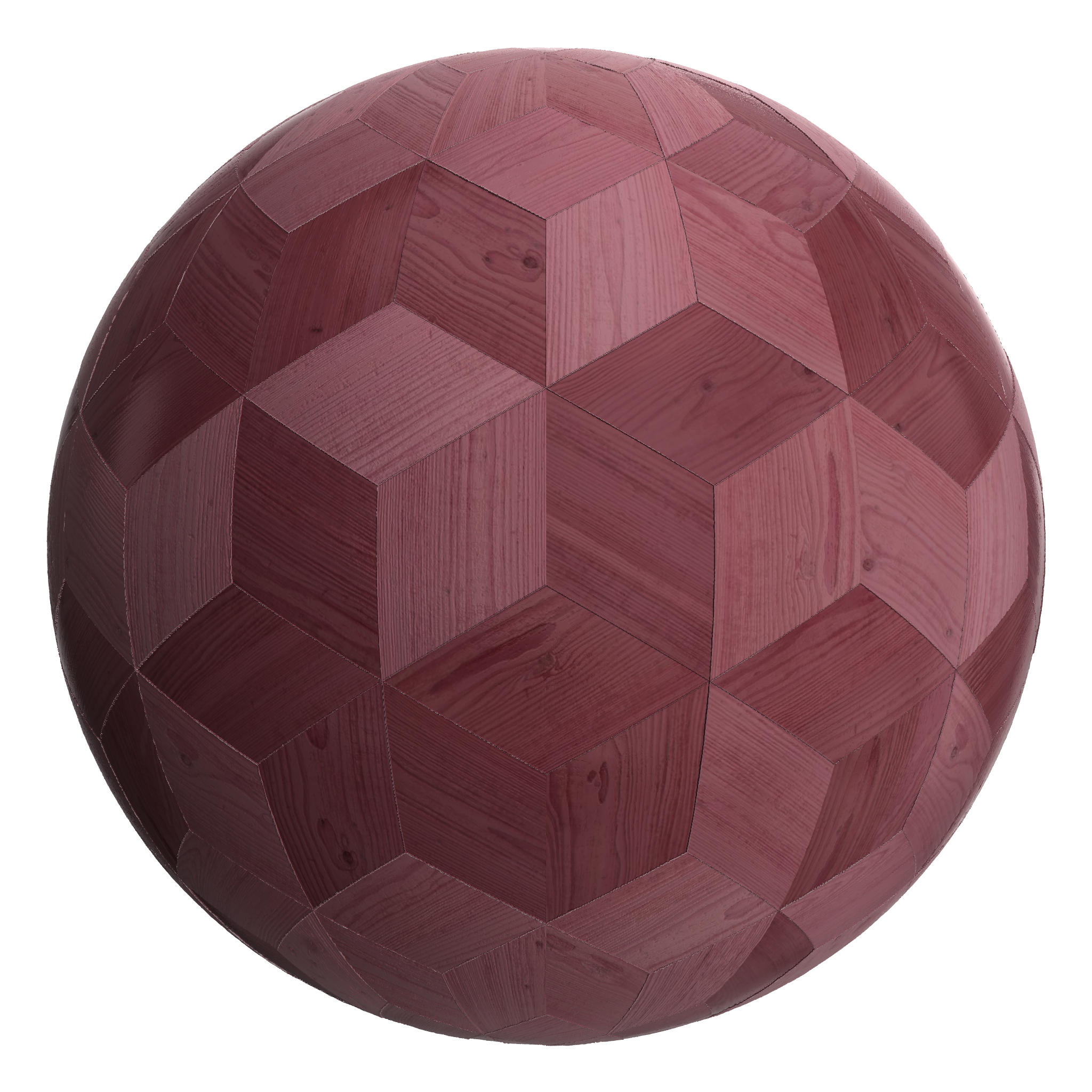 3D sphere preview of Purpleheart Cubic seamless texture