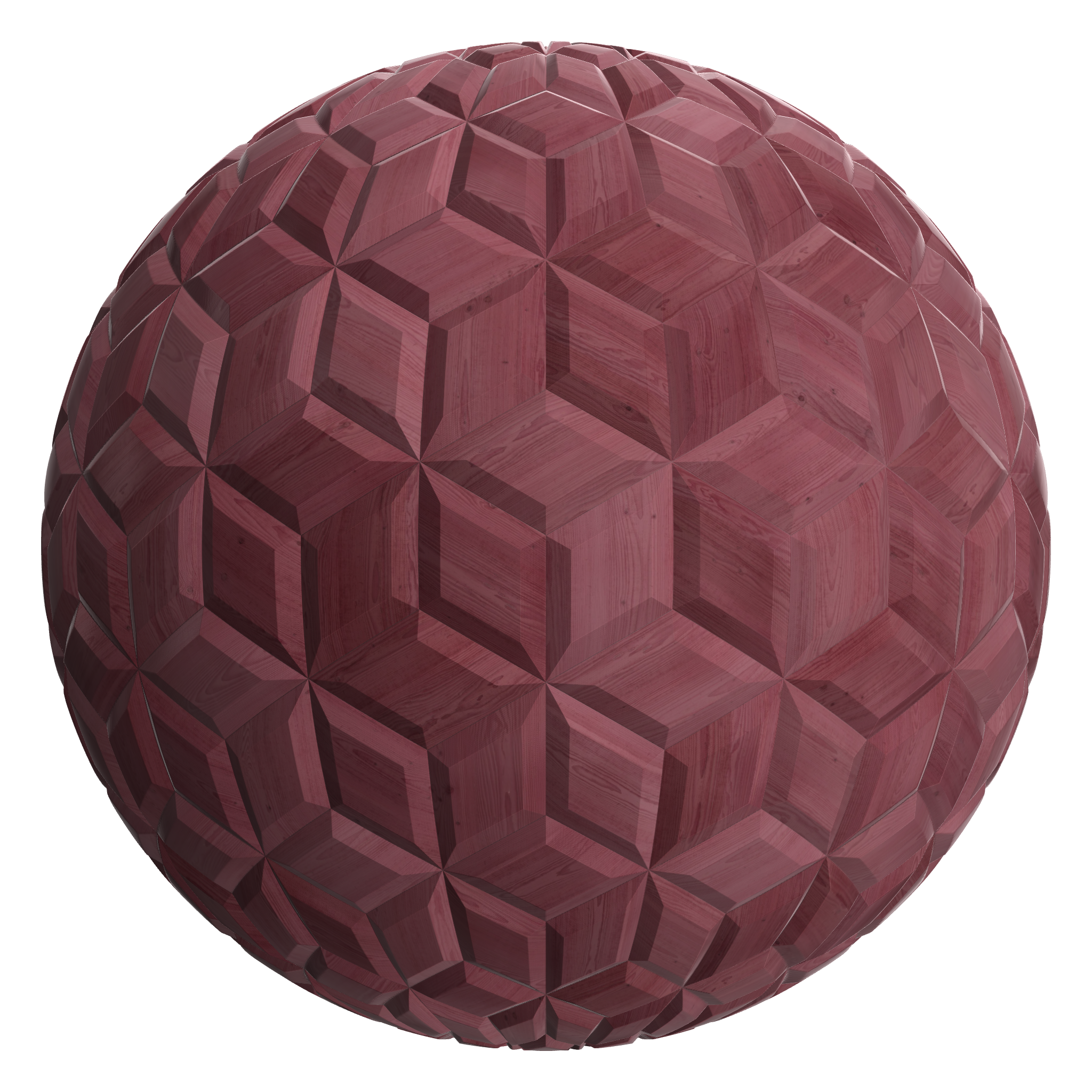 3D sphere preview of Purpleheart Cubic seamless texture