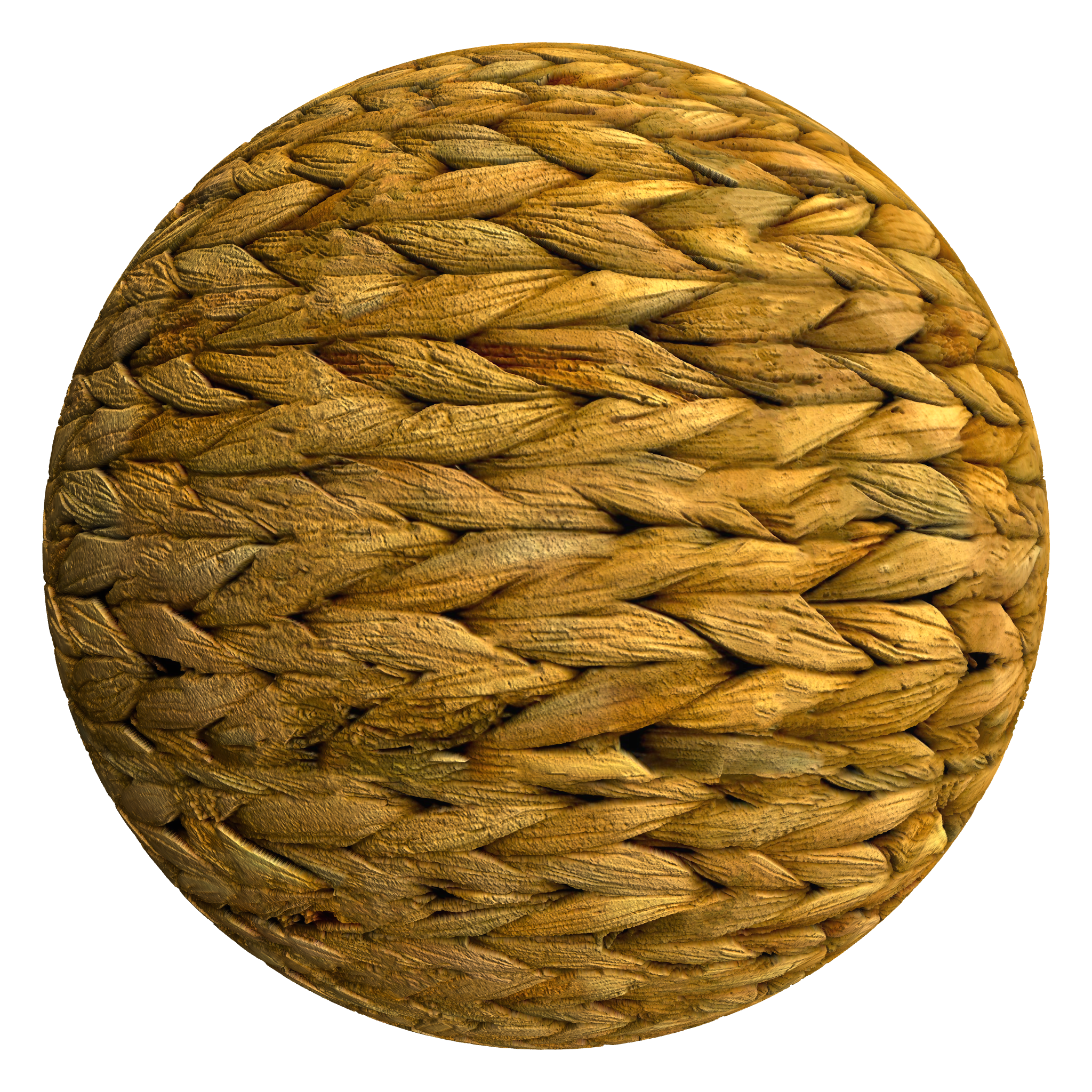 3D sphere preview of Rib Weave seamless texture