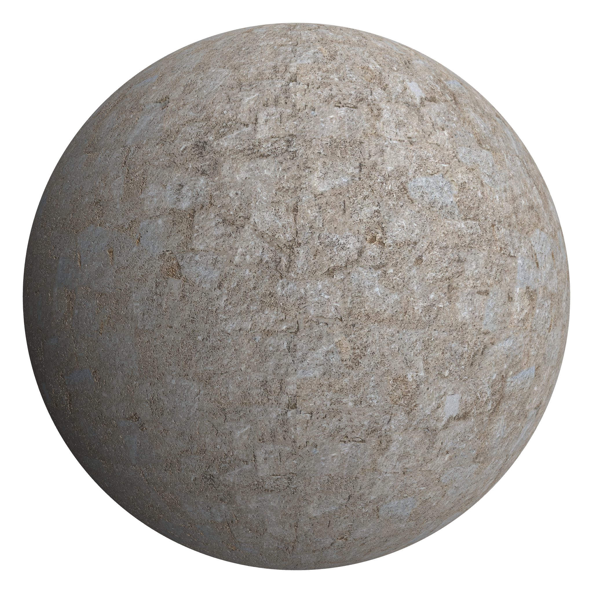 3D sphere preview of Rough Limestone seamless texture