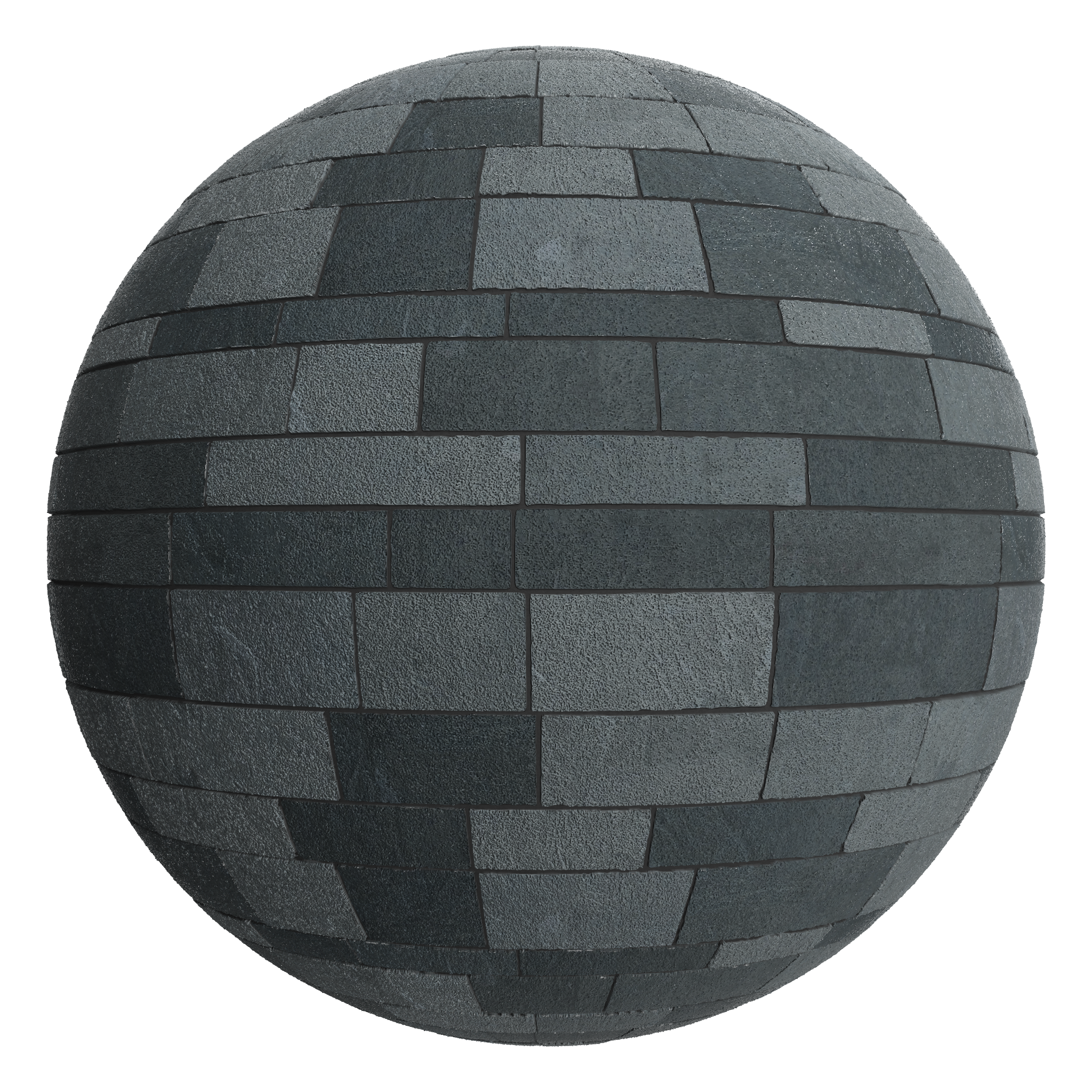 3D sphere preview of Slate Ashlar seamless texture