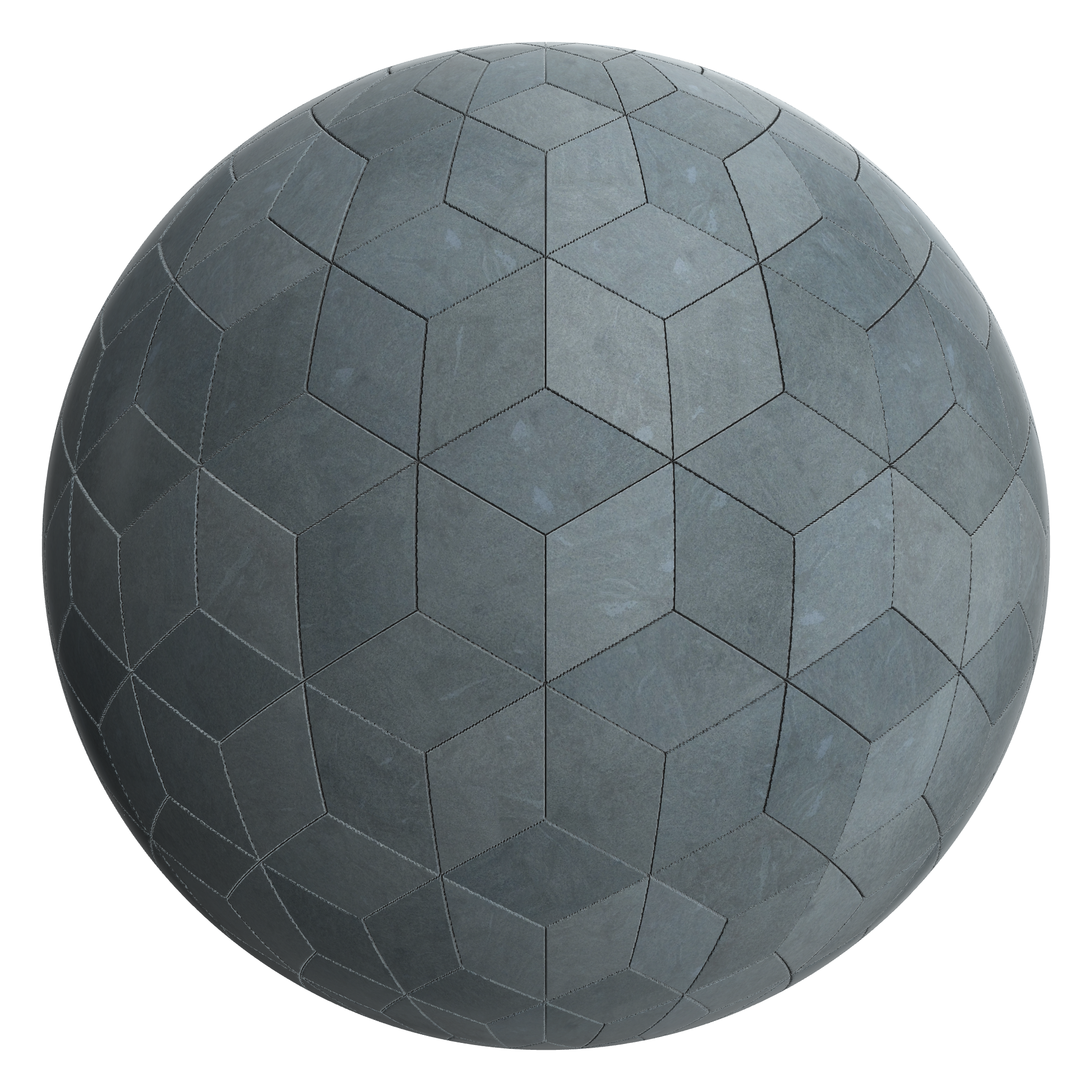 3D sphere preview of Slate Cubic seamless texture