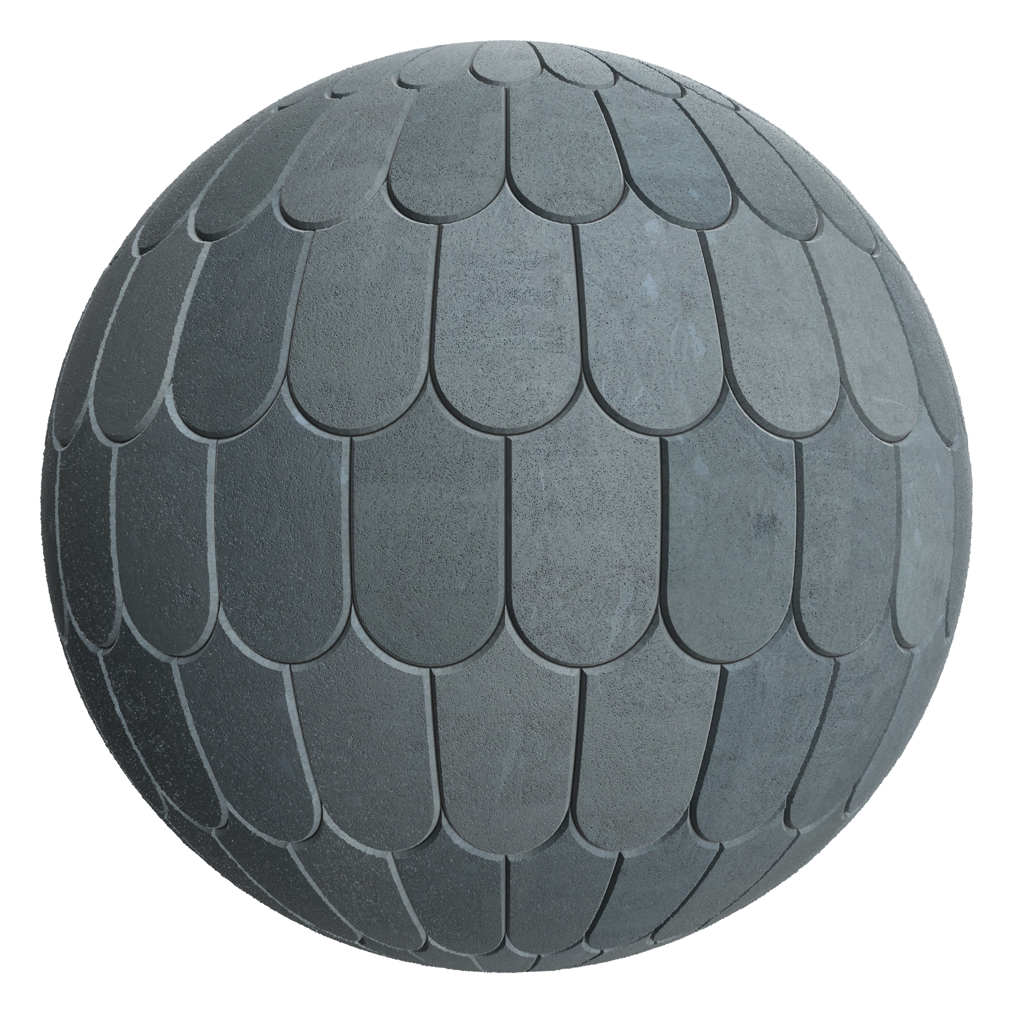 3D sphere preview of Slate Fishscale seamless texture