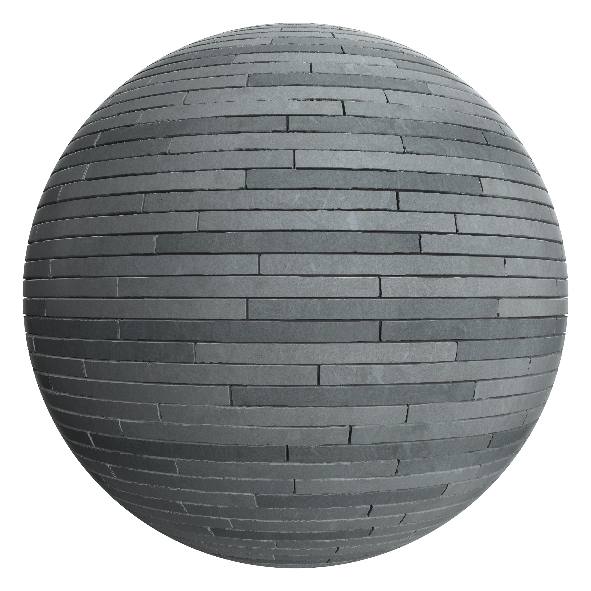 3D sphere preview of Slate Staggered seamless texture