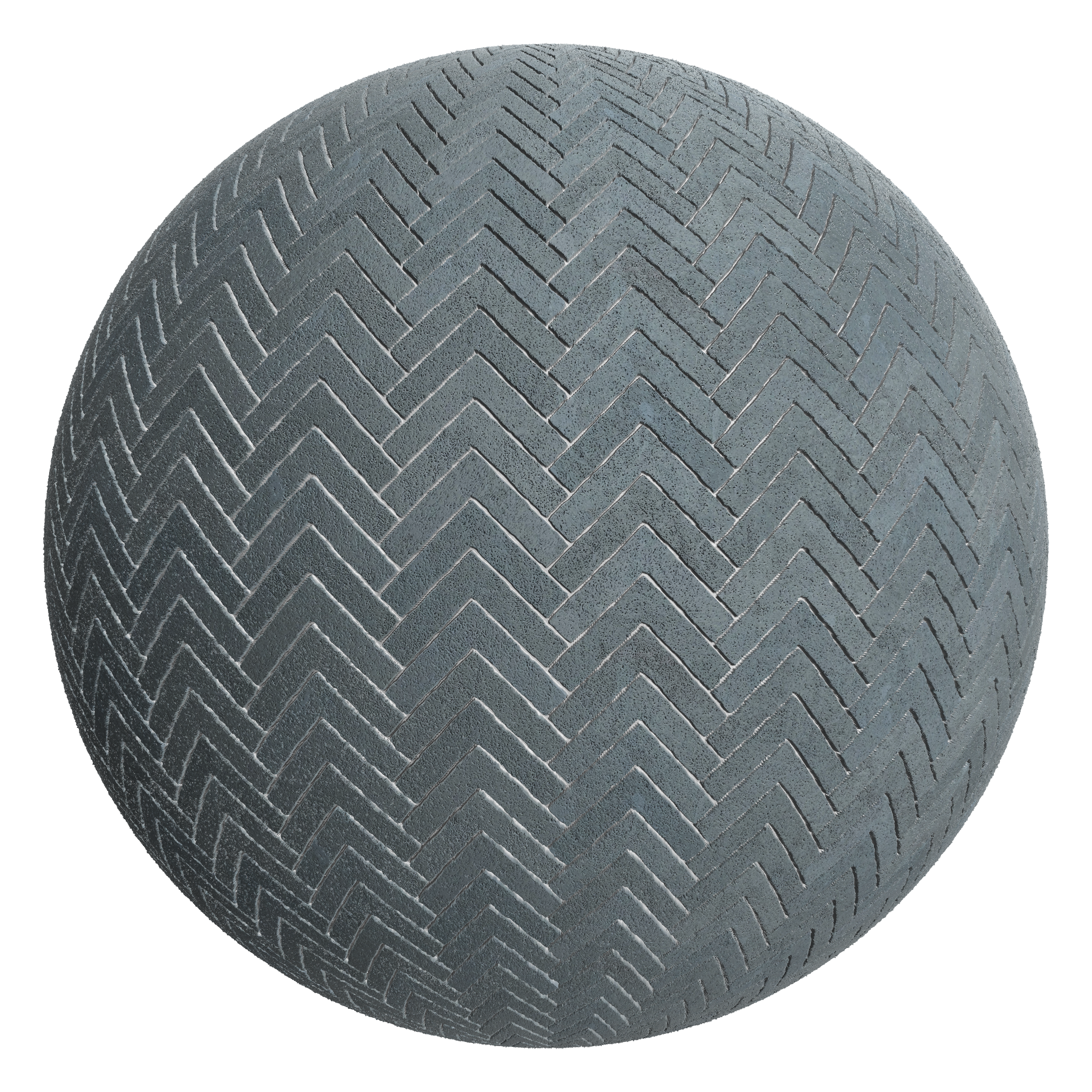 3D sphere preview of Slate, Unified Herringbone seamless texture