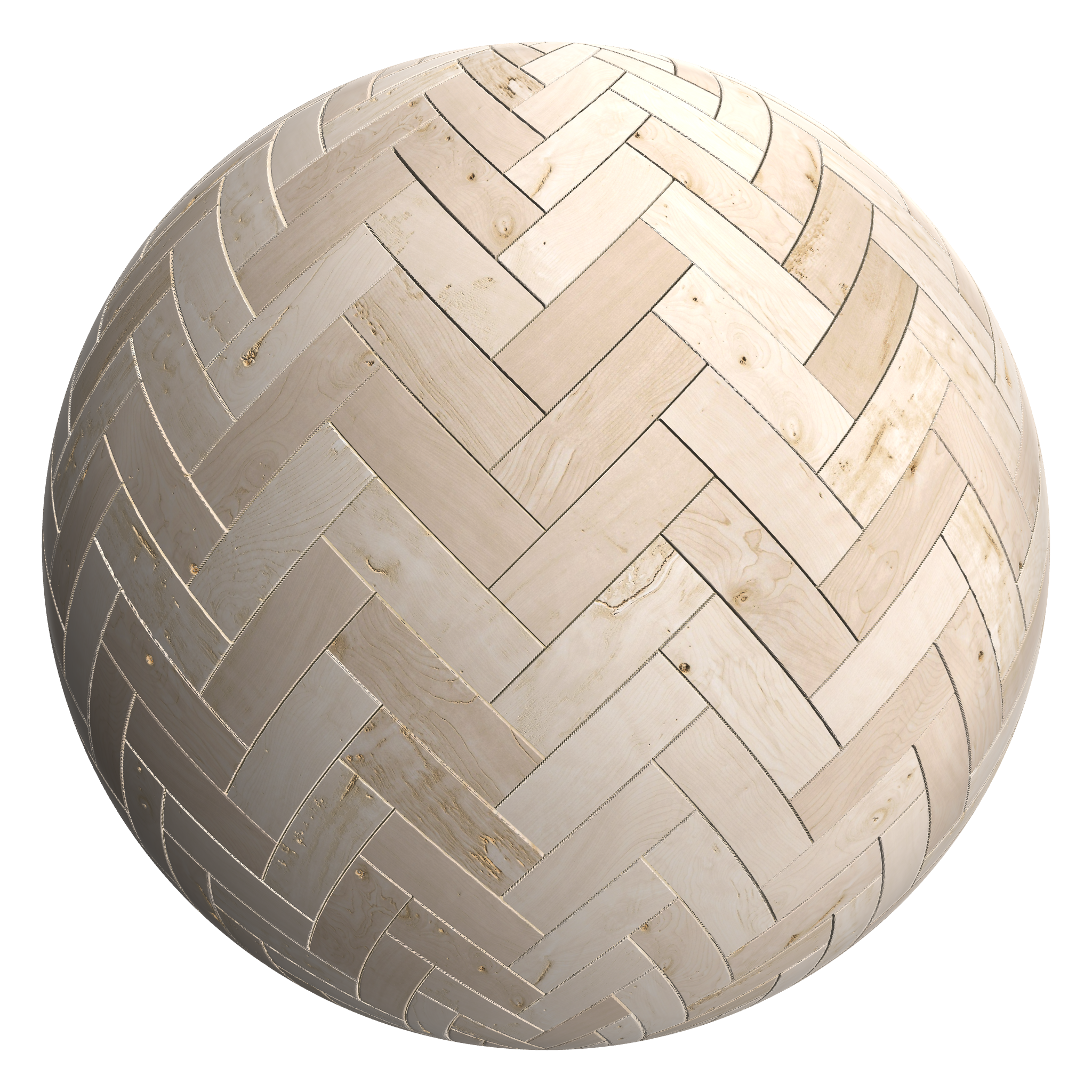 3D sphere preview of Sycamore Herringbone seamless texture