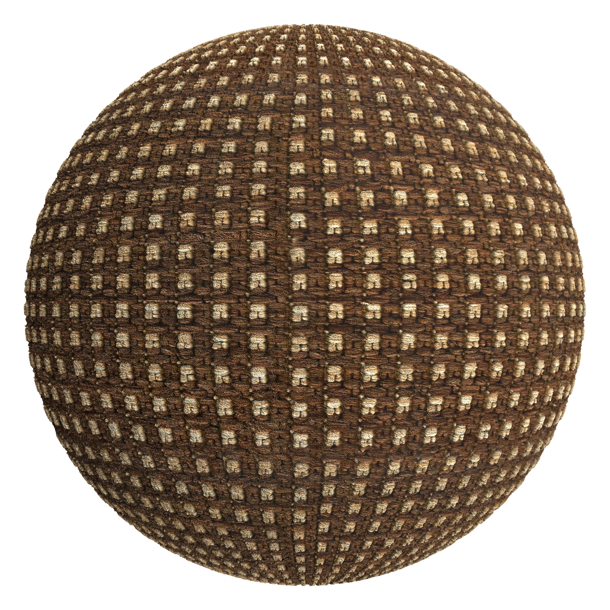 3D sphere preview of Two-Tone Basket Weave Carpet seamless texture
