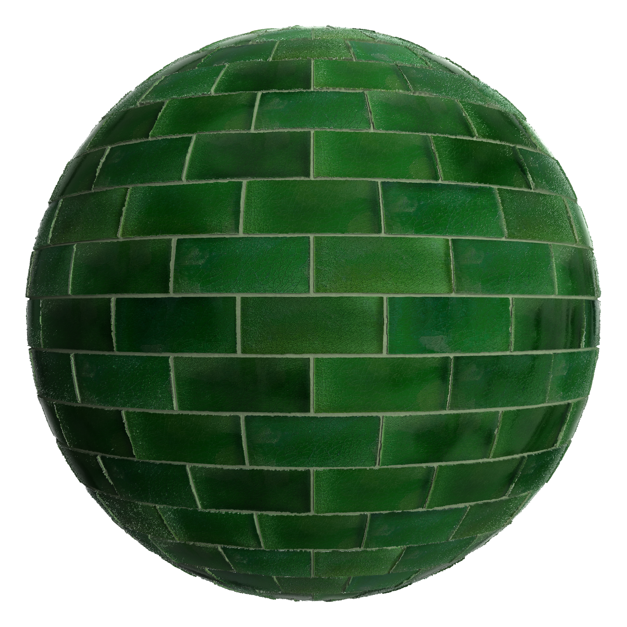 3D sphere preview of Victorian Glazed Stretcher seamless texture