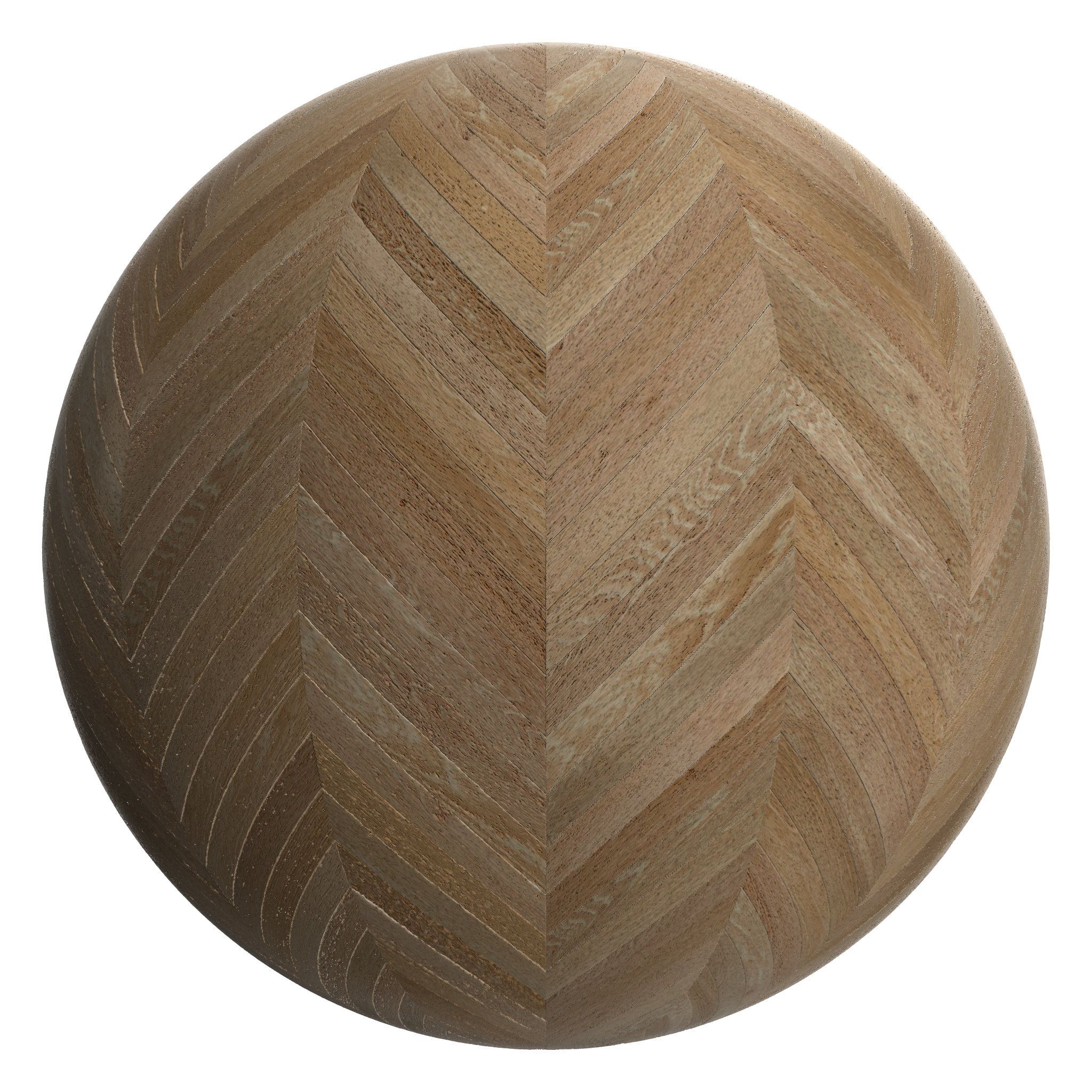 3D sphere preview of Walnut Chevron seamless texture