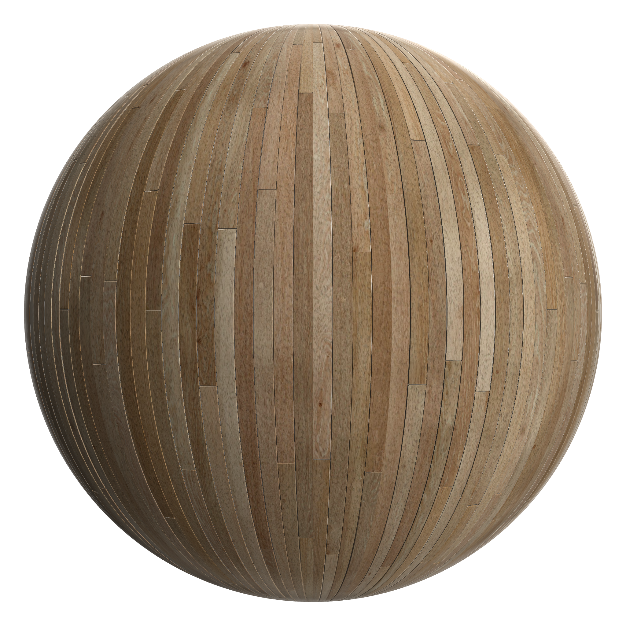3D sphere preview of Walnut Staggered seamless texture