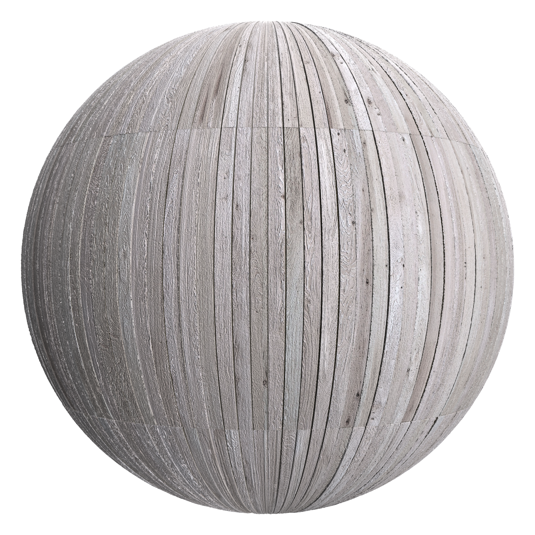 3D sphere preview of Weathered Timber Stack seamless texture