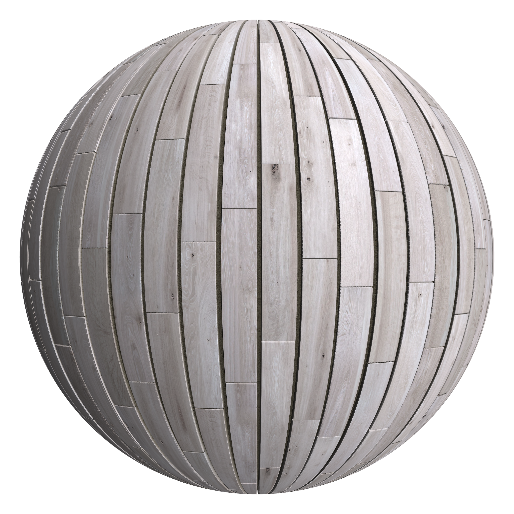 3D sphere preview of Weathered Timber Staggered seamless texture