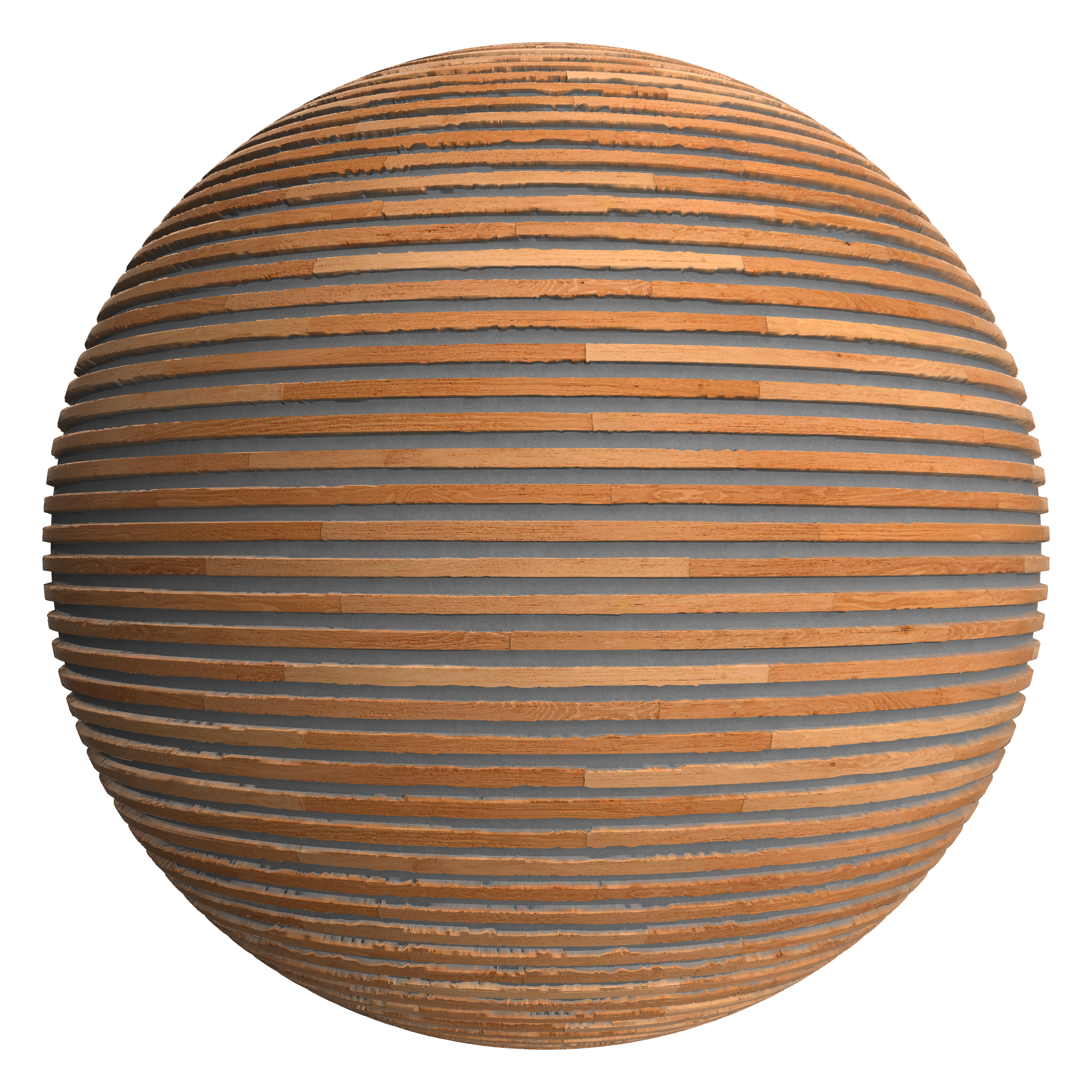 3D sphere preview of Western Red Cedar Staggered seamless texture
