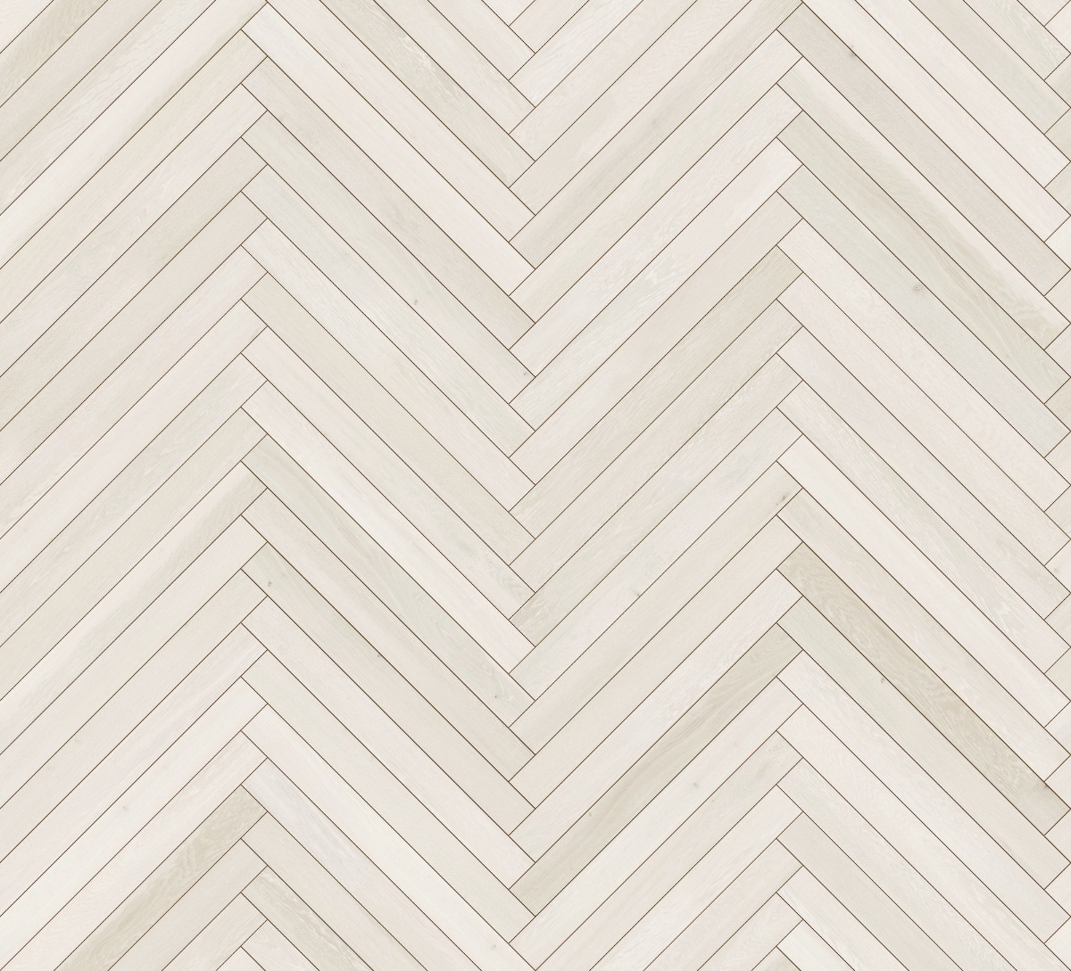 A seamless wood texture with white oiled timber boards arranged in a Herringbone pattern