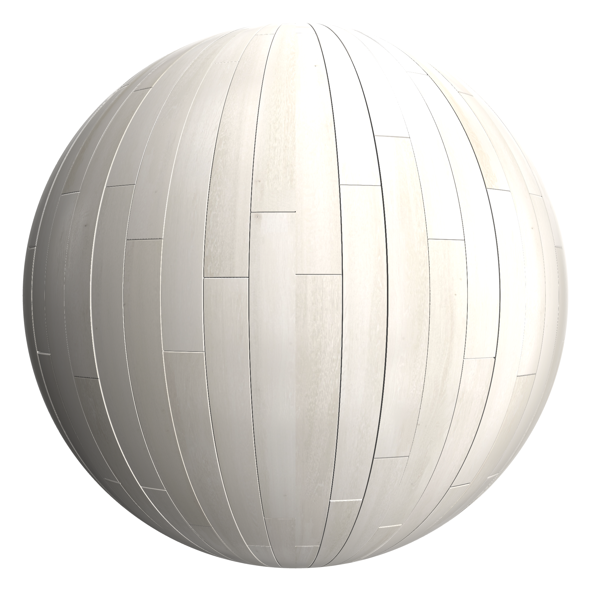 3D sphere preview of White Oiled Timber Staggered seamless texture