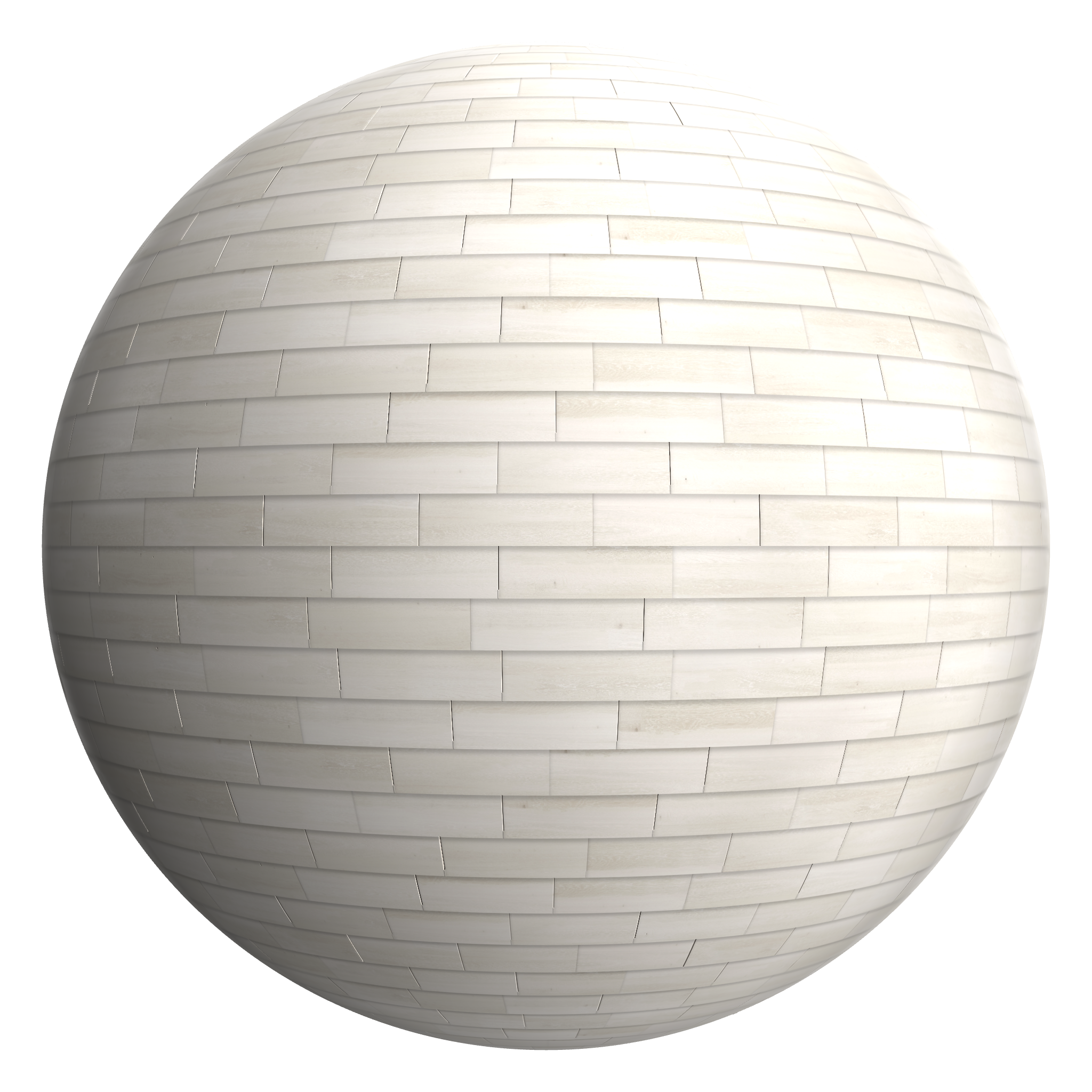 3D sphere preview of White Oiled Timber Dimensional Staggered Adjustable Widths and Heigths - DP063 seamless texture