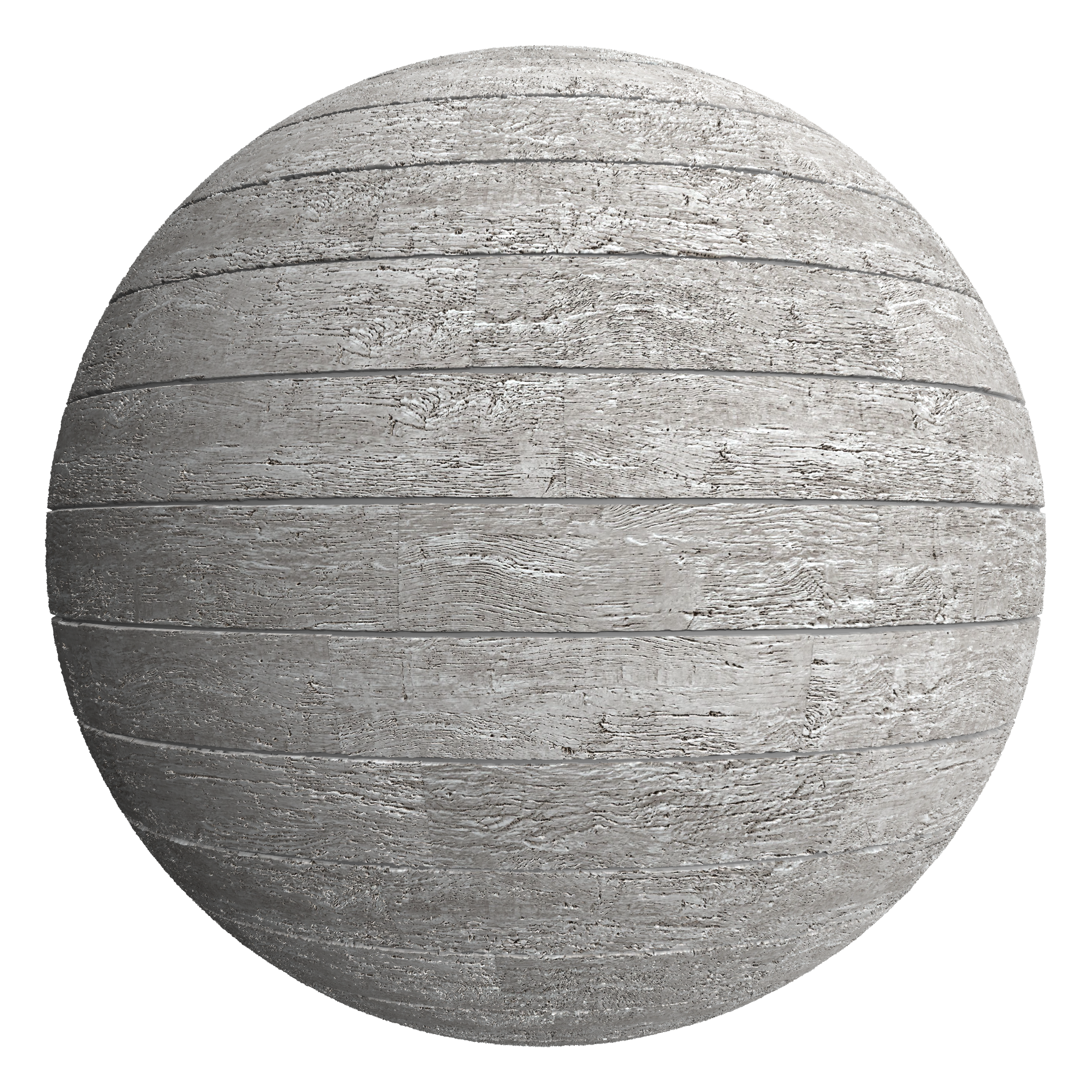 3D sphere preview of Worn Wood Staggered seamless texture