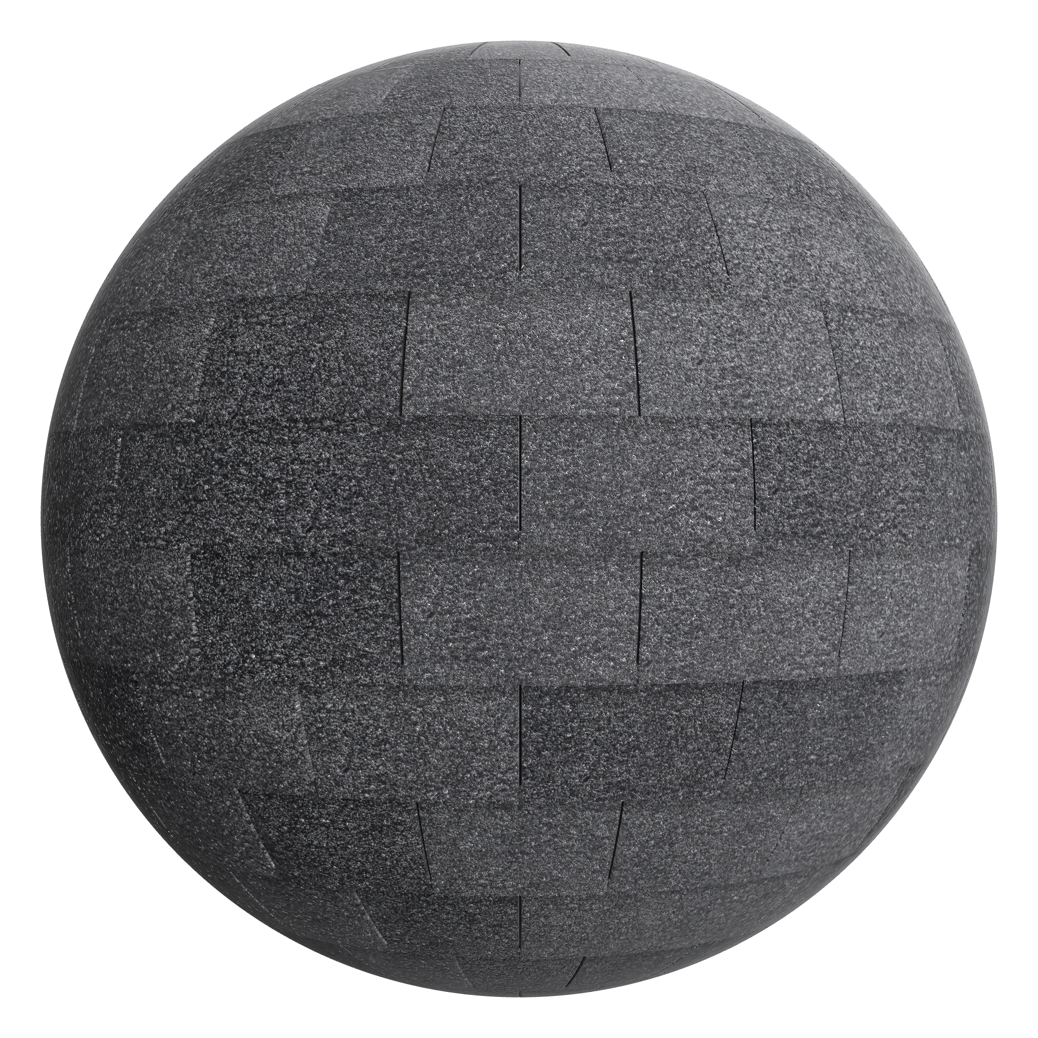 3D sphere preview of Bitumen Roof Shingles seamless texture