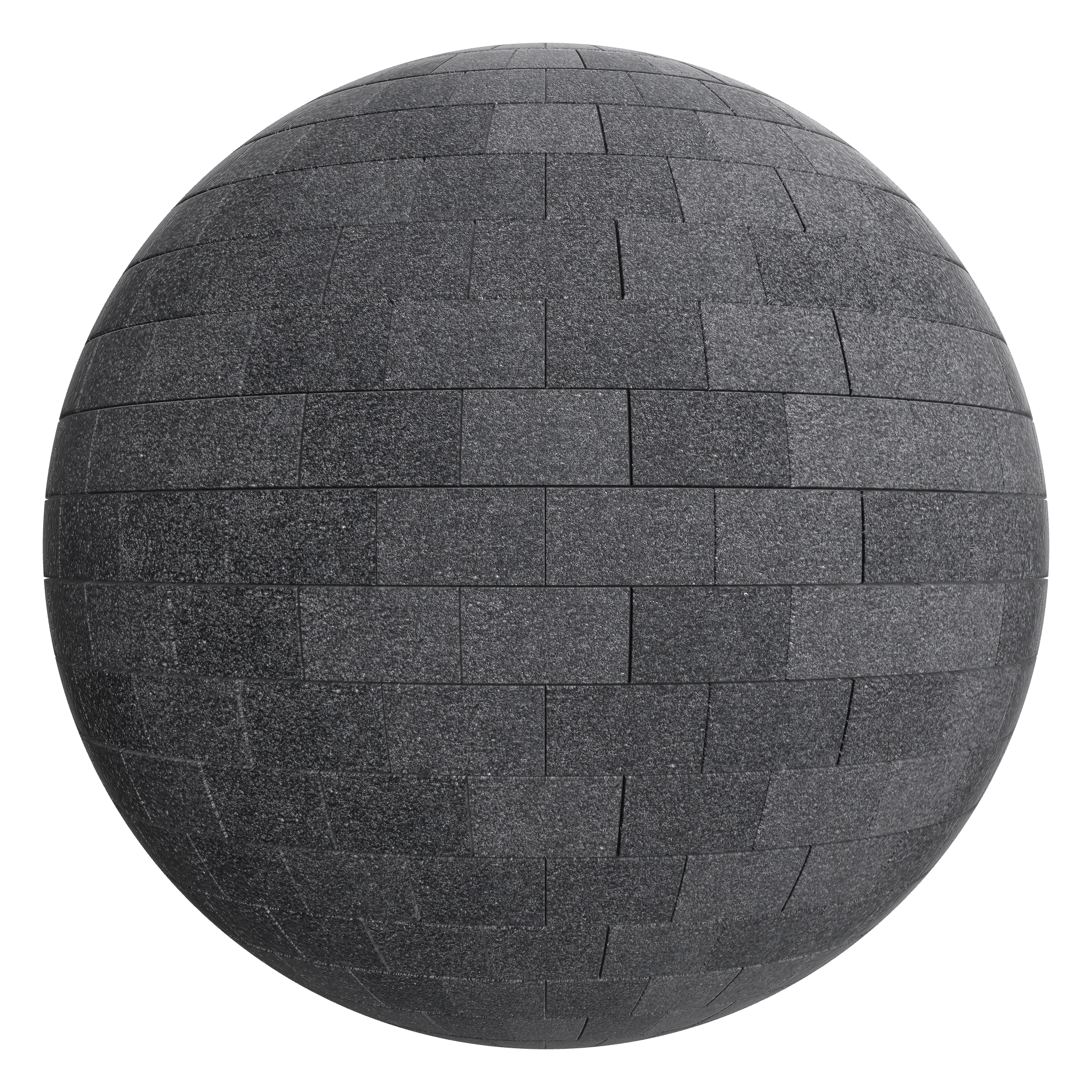 3D sphere preview of Bitumen Roof Tile Stretcher seamless texture