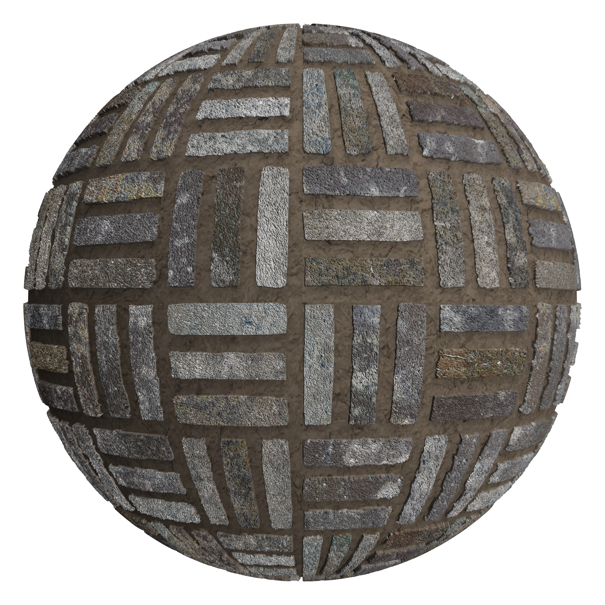 3D sphere preview of Blundell Basketweave seamless texture
