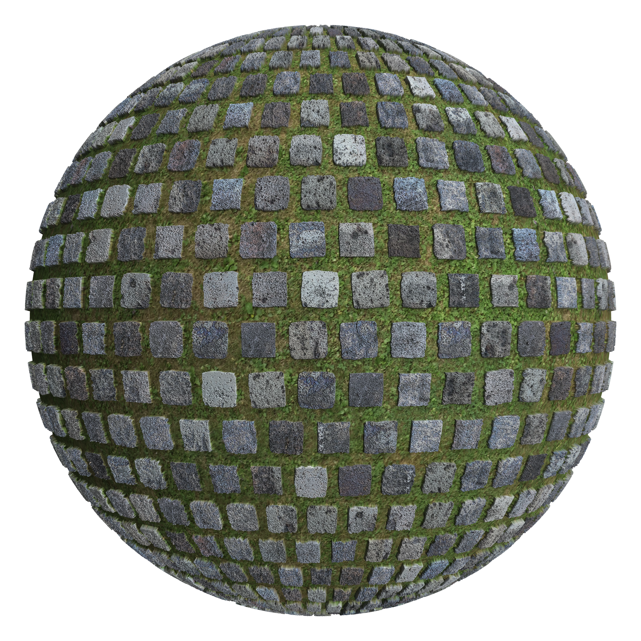 3D sphere preview of Blundell Staggered seamless texture