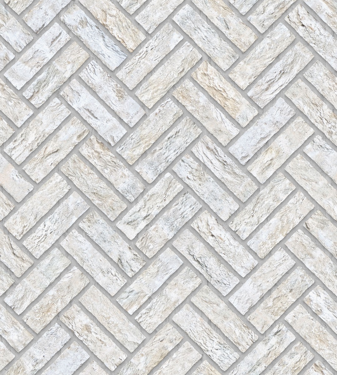 A seamless brick texture with buff units arranged in a Double Herringbone pattern