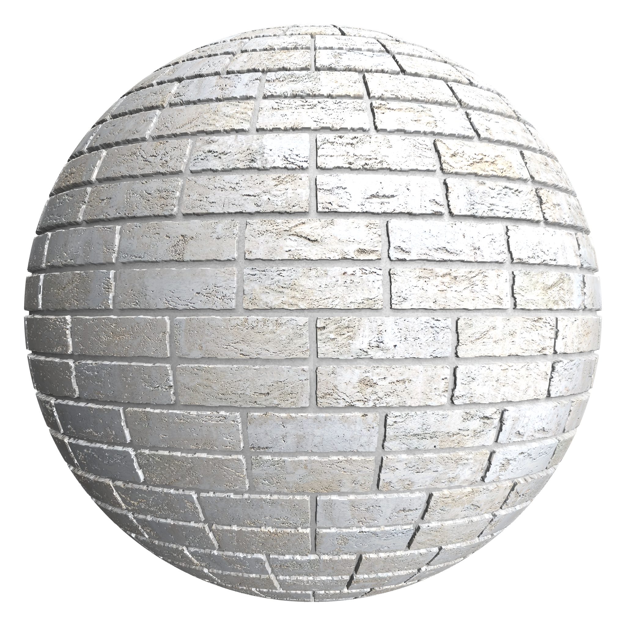 3D sphere preview of Buff, Double Stretcher seamless texture