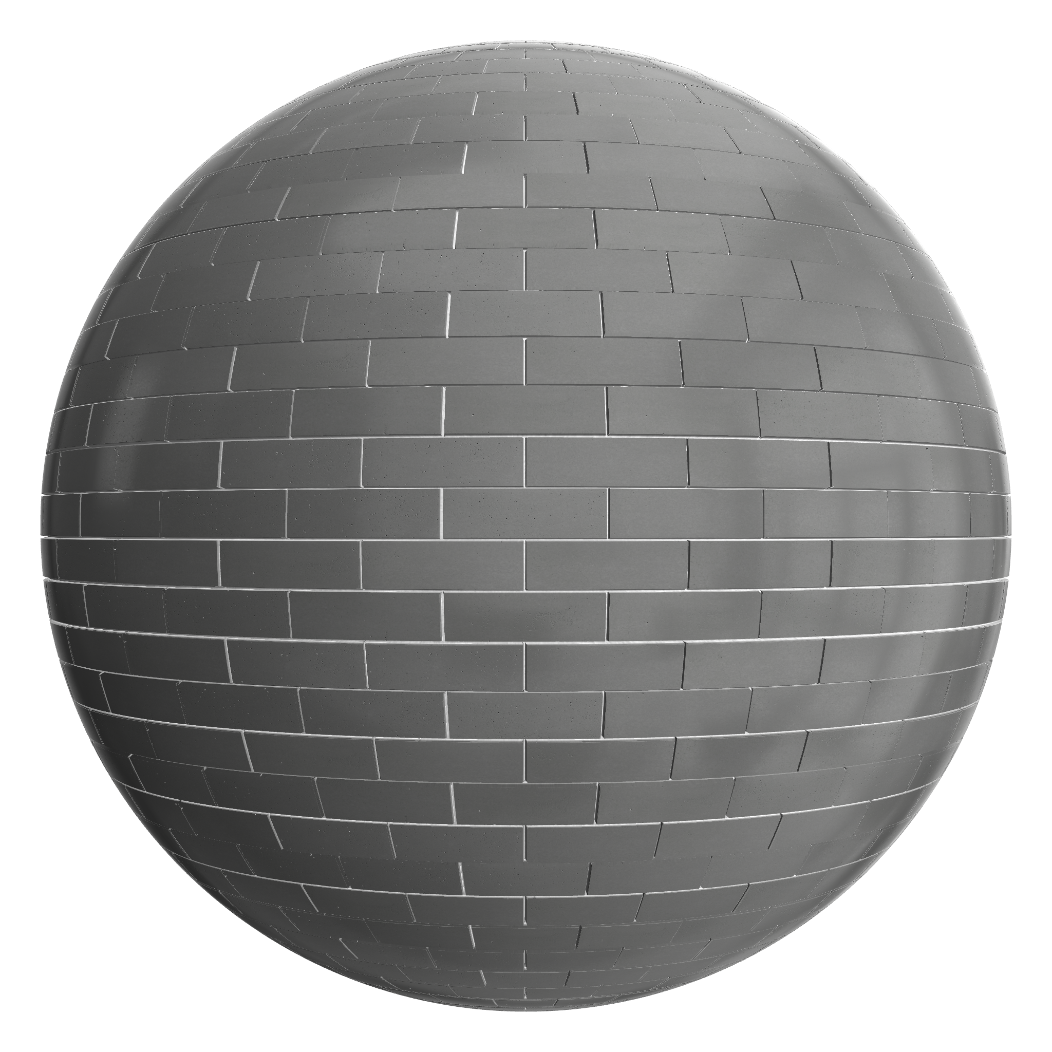 3D sphere preview of Buff Porcelain Brick Stretcher seamless texture