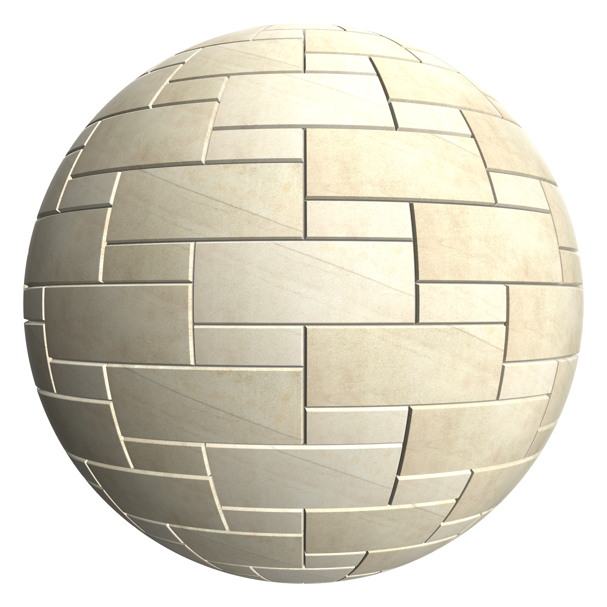 3D sphere preview of Buff Sandstone, Hopscotch seamless texture