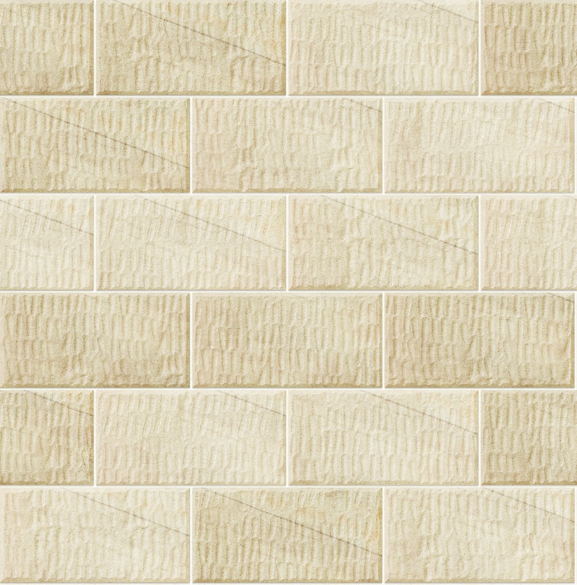 A seamless stone texture with buff sandstone blocks arranged in a Stretcher pattern