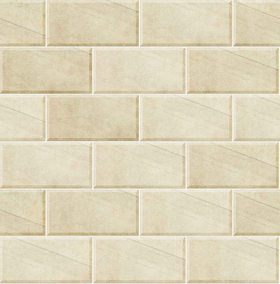 A seamless stone texture with buff sandstone blocks arranged in a Stretcher pattern