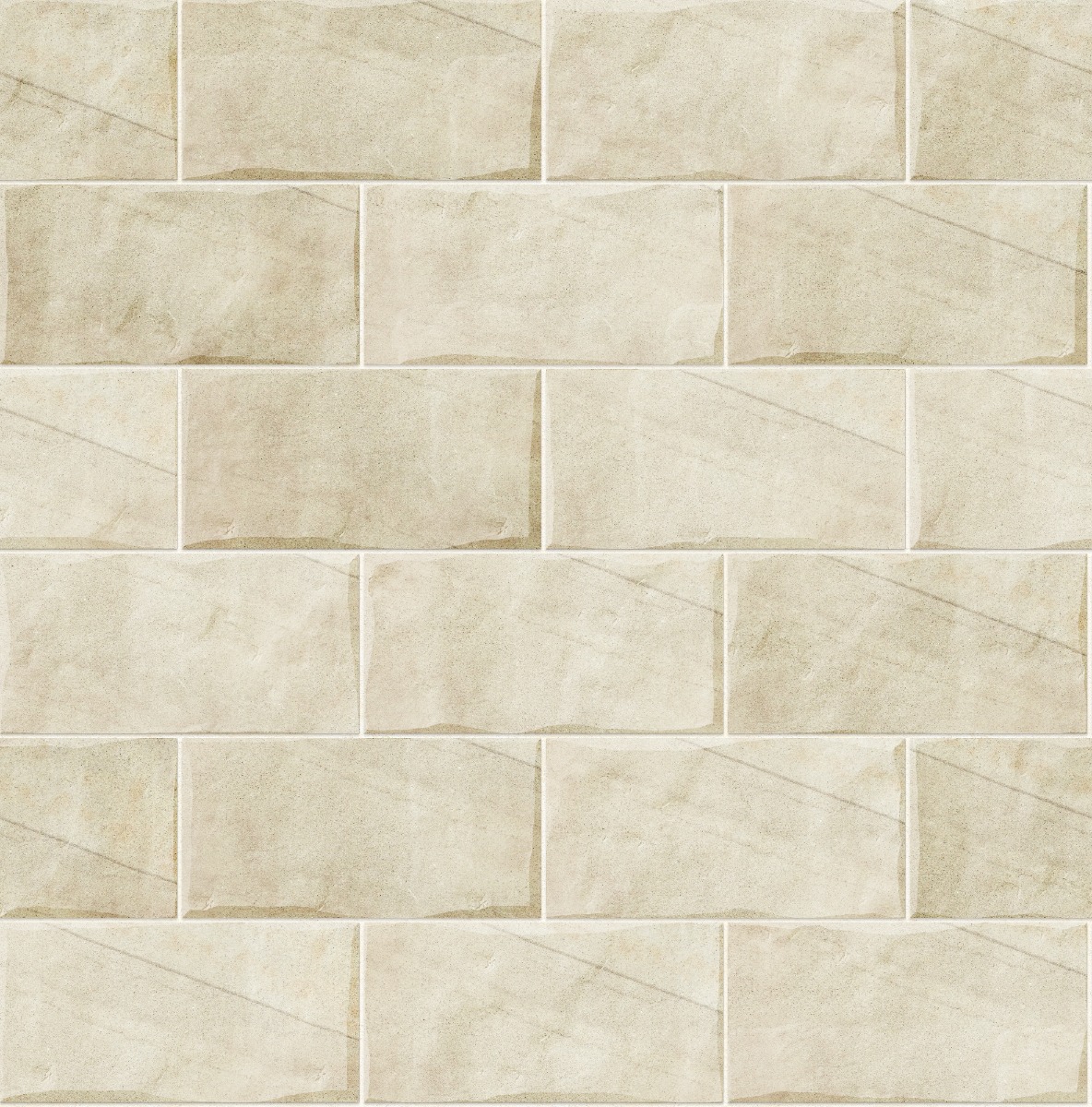 A seamless stone texture with buff sandstone blocks arranged in a Stretcher pattern