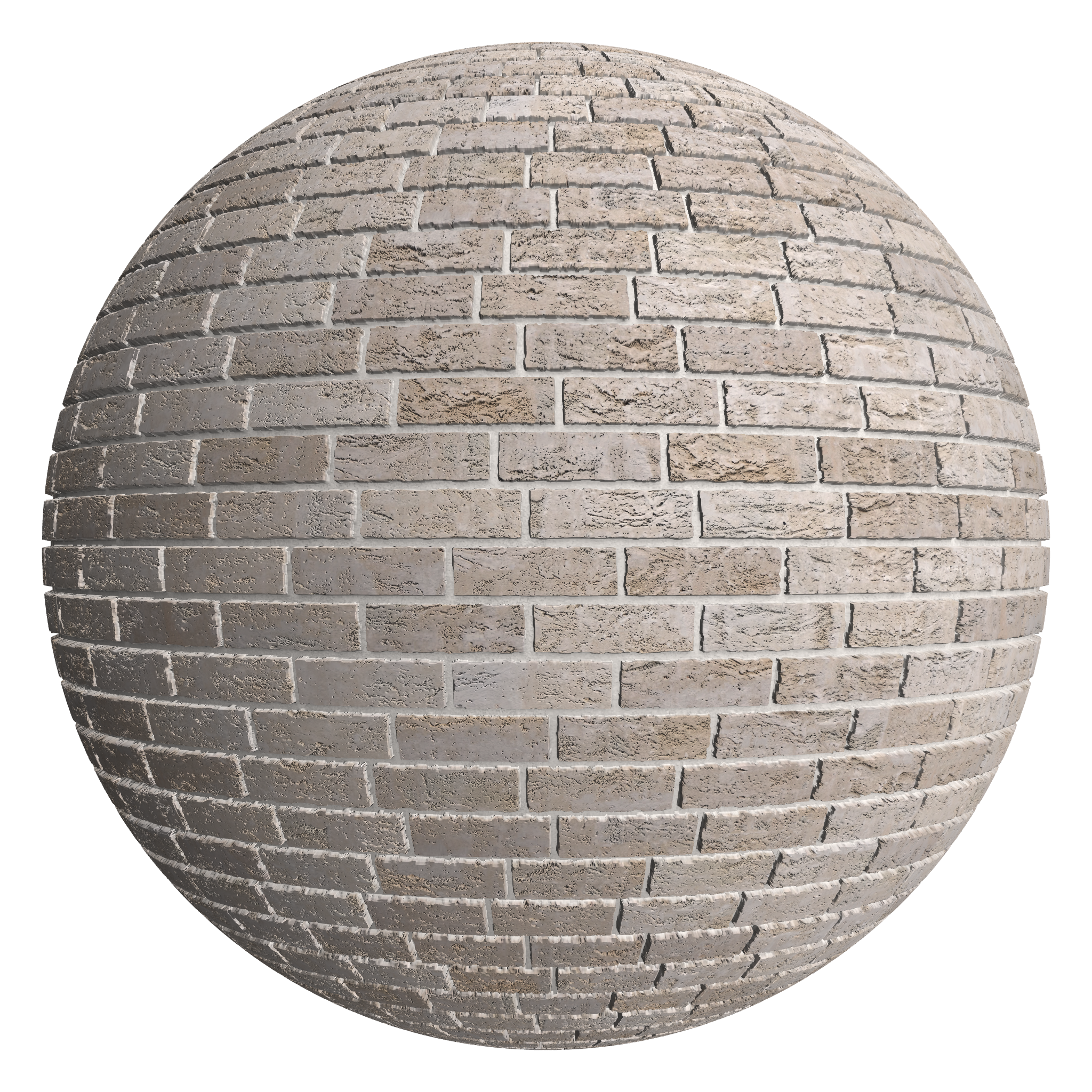 3D sphere preview of Buff Staggered seamless texture