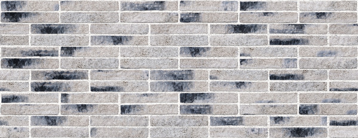 A seamless brick texture with charcoal brick units arranged in a Double Stretcher pattern