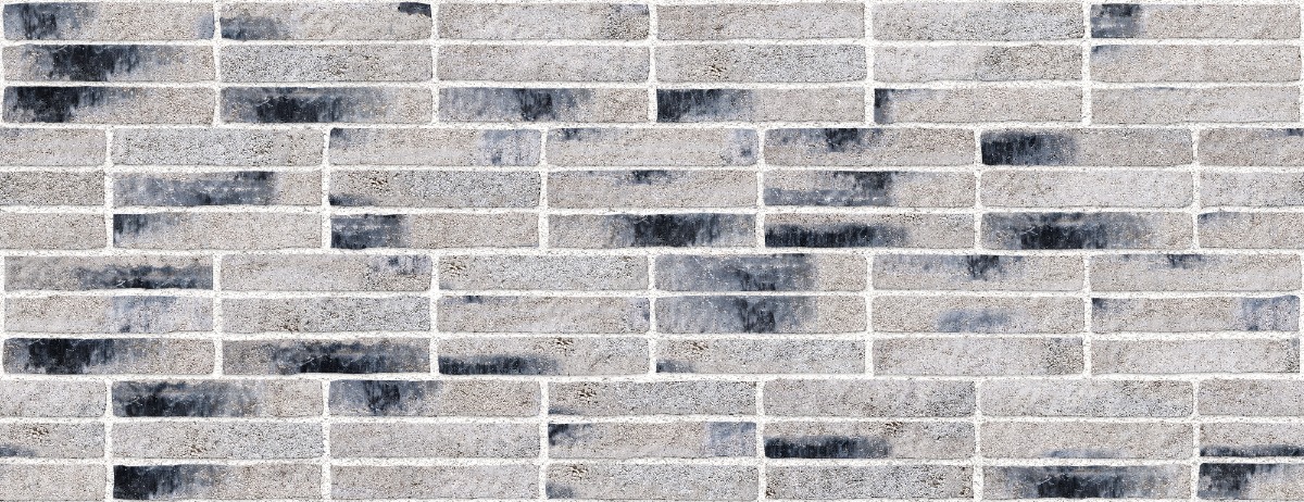 A seamless brick texture with charcoal brick units arranged in a Triple Stretcher pattern