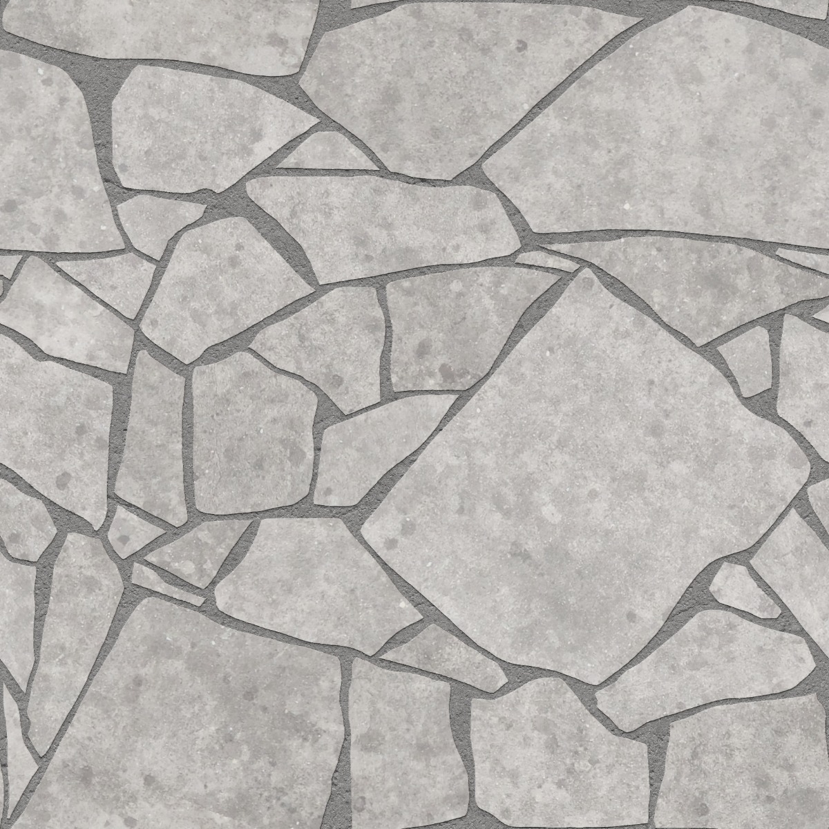 A seamless concrete texture with concrete blocks arranged in a Crazy Paving pattern