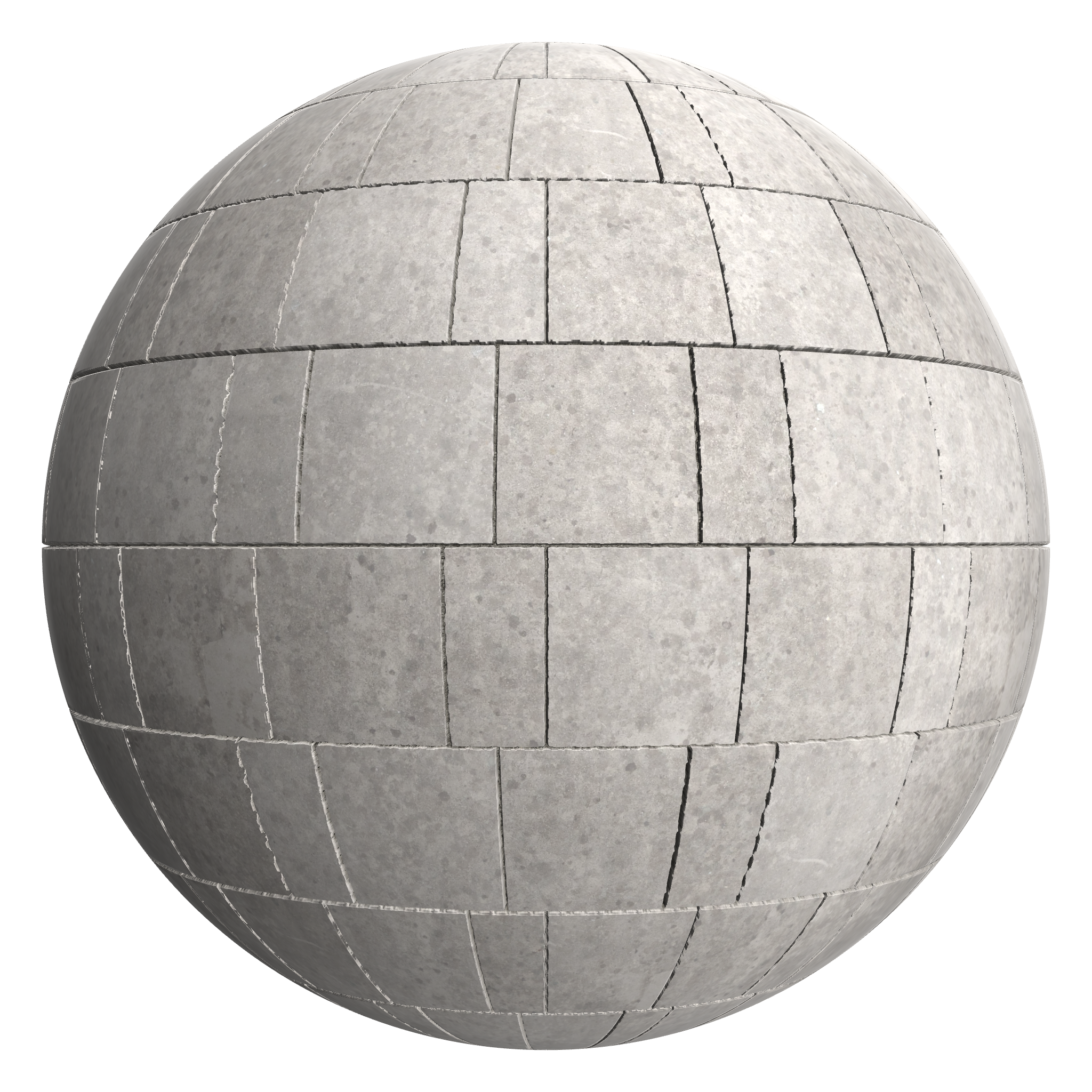 3D sphere preview of Concrete, Távora seamless texture