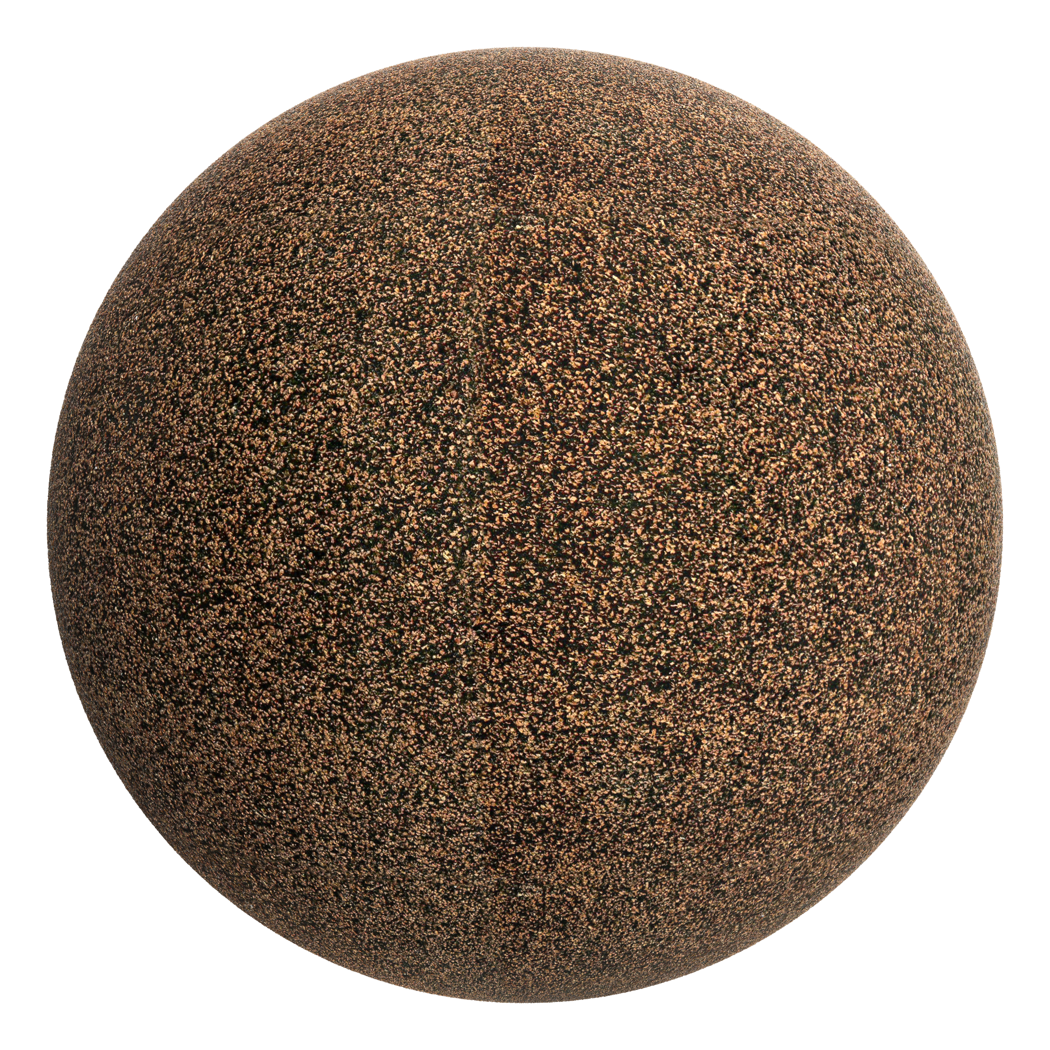 3D sphere preview of Cork and Rubber Composite seamless texture