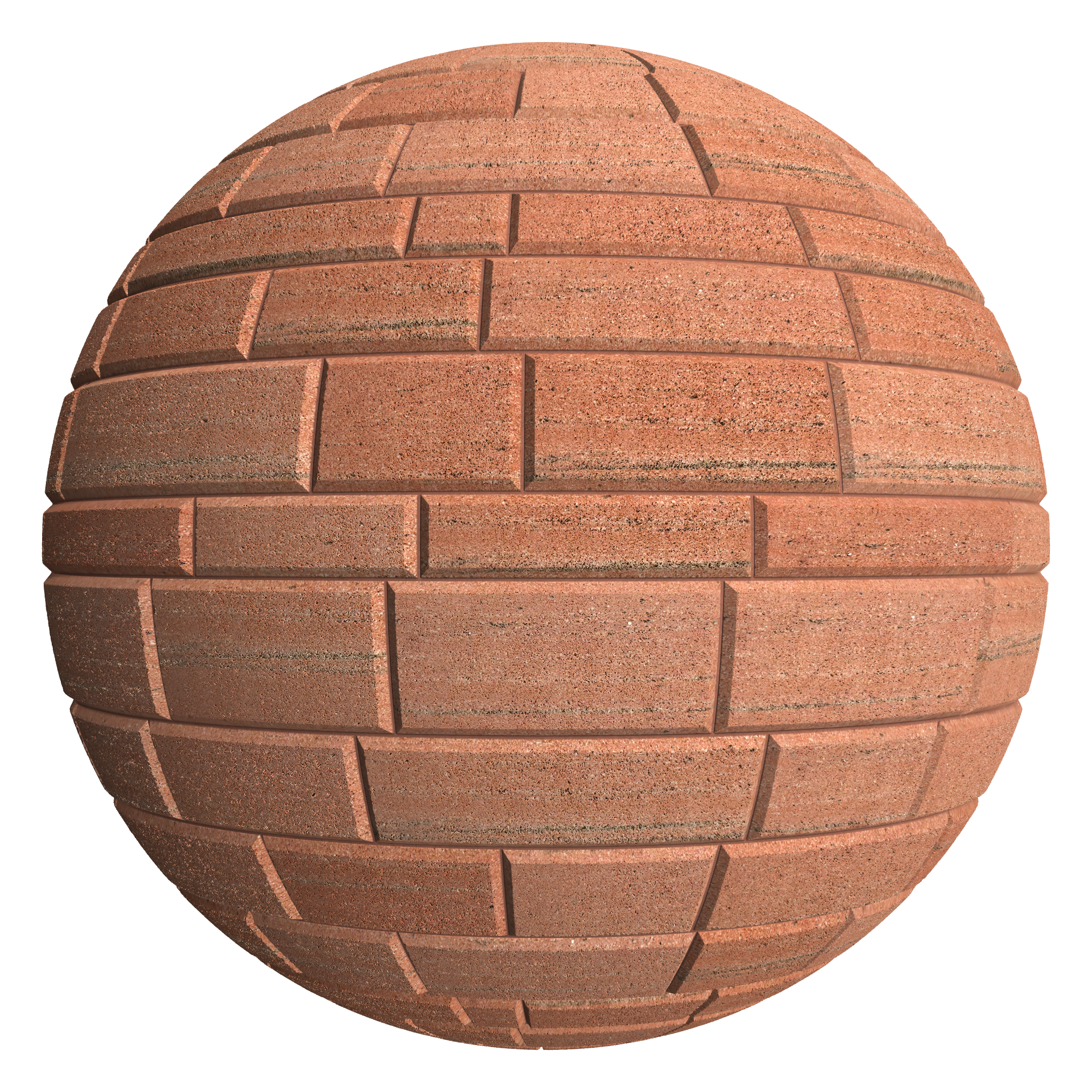 3D sphere preview of Corncockle Red Sandstone, Ashlar seamless texture