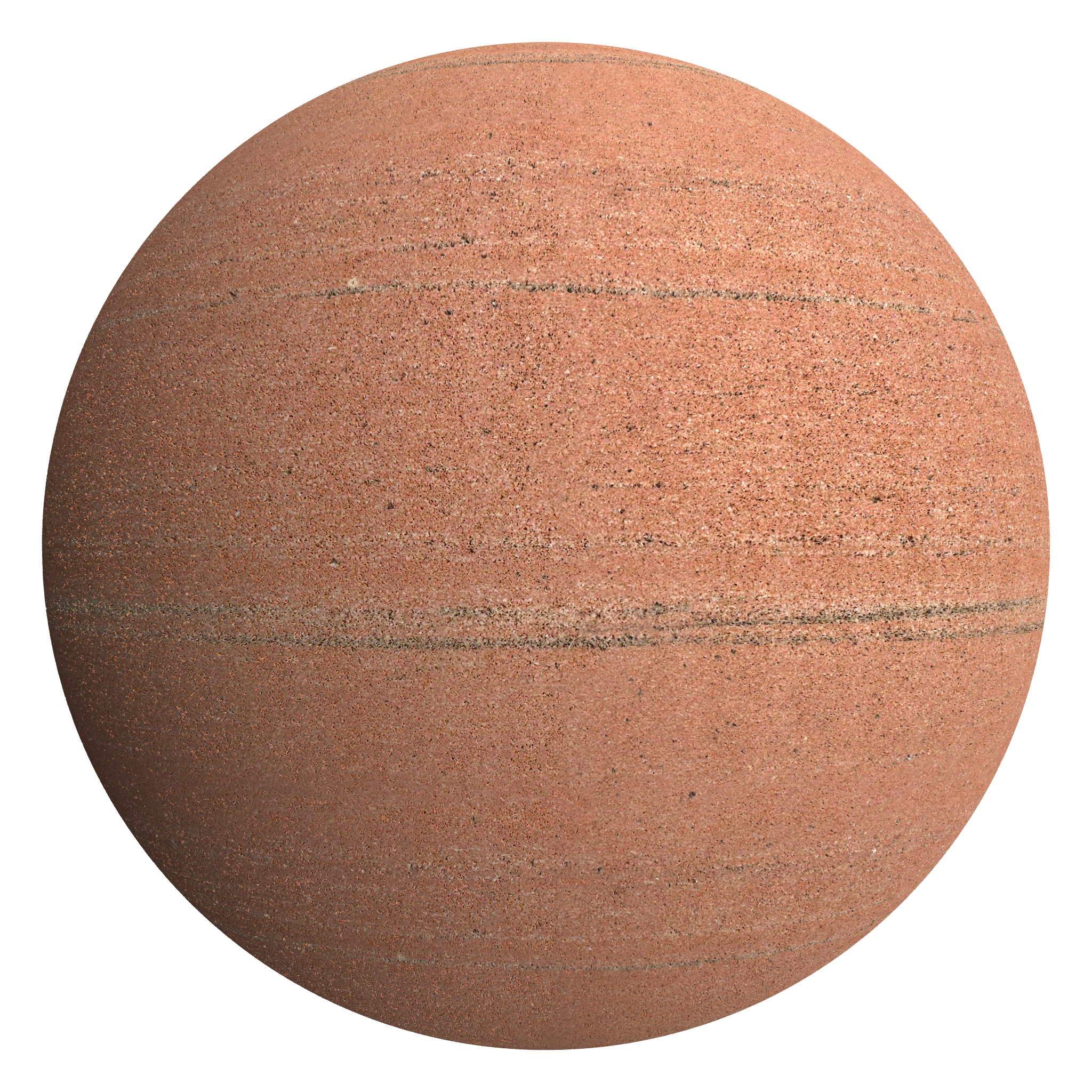 3D sphere preview of Corncockle Red Sandstone seamless texture