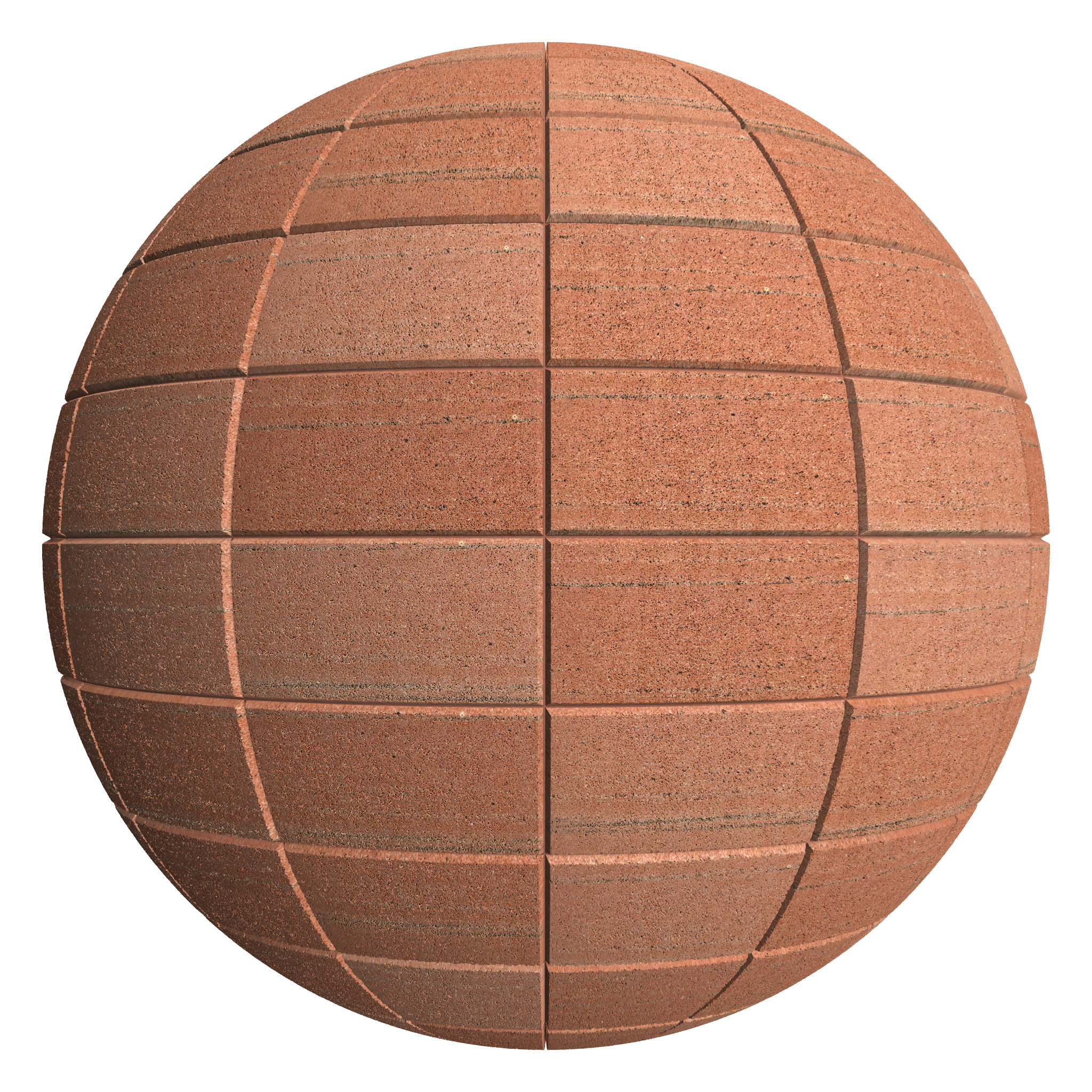3D sphere preview of Corncockle Red Sandstone, Stack seamless texture