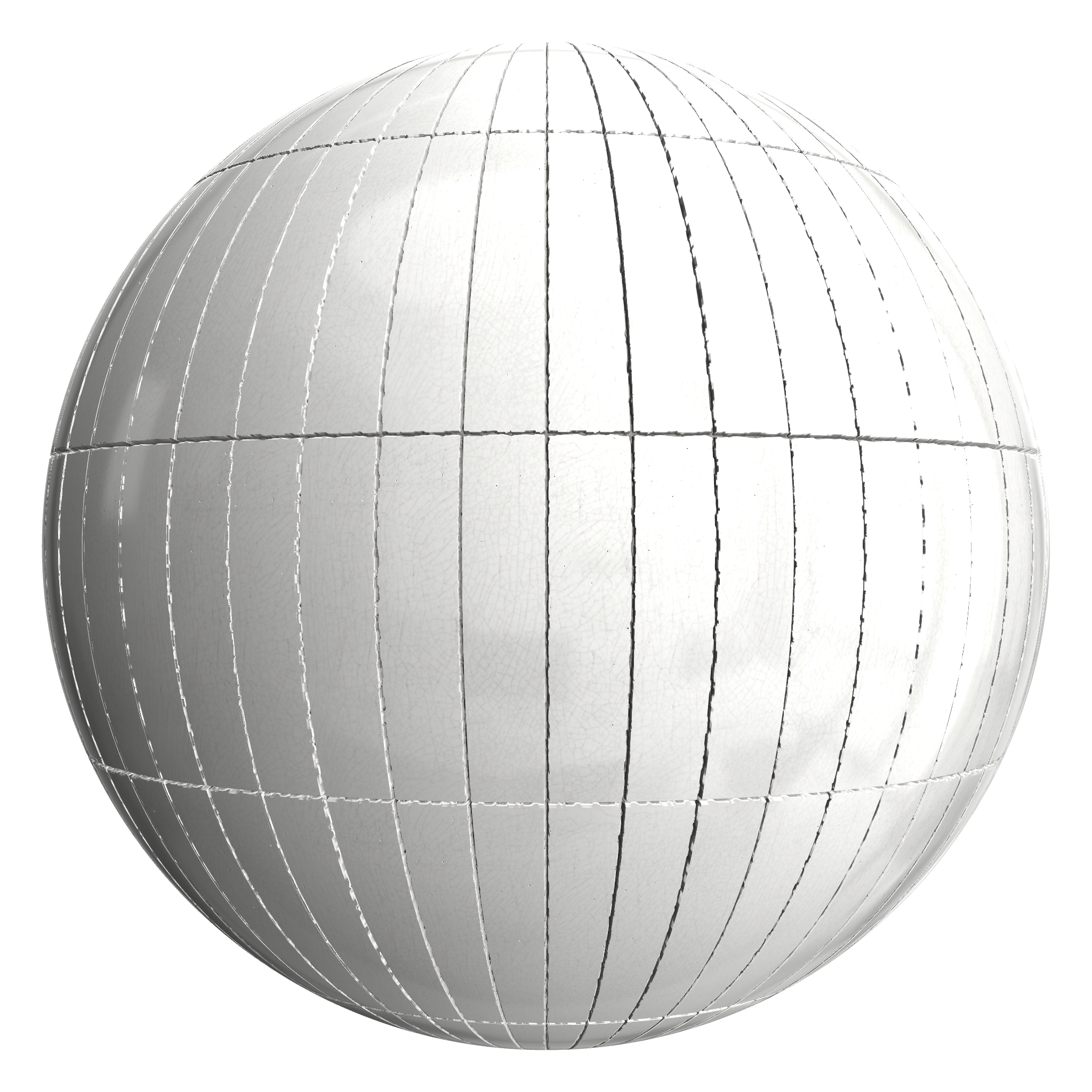 3D sphere preview of Crazing Tile, Stack seamless texture