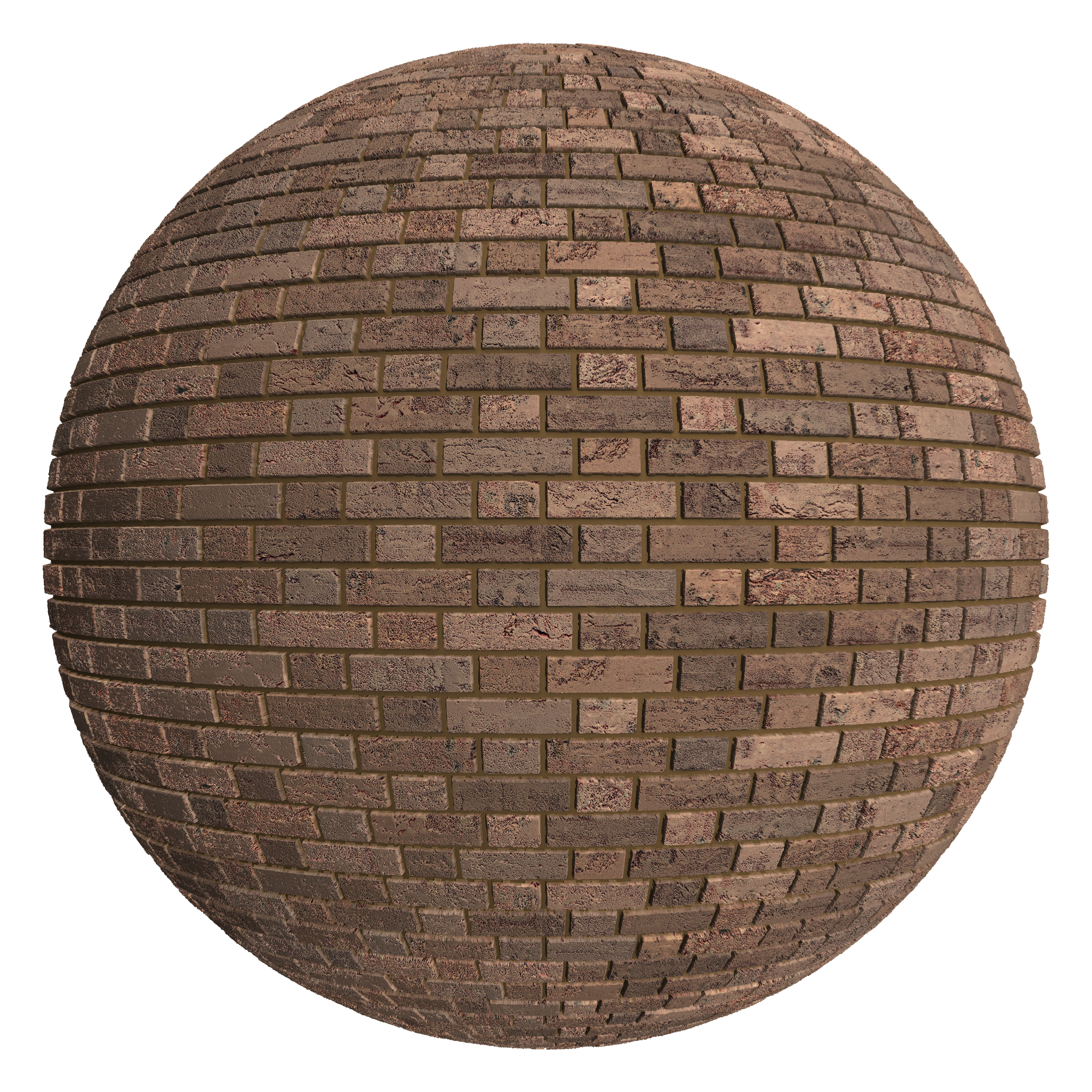 3D sphere preview of Creased Brick Flemish seamless texture