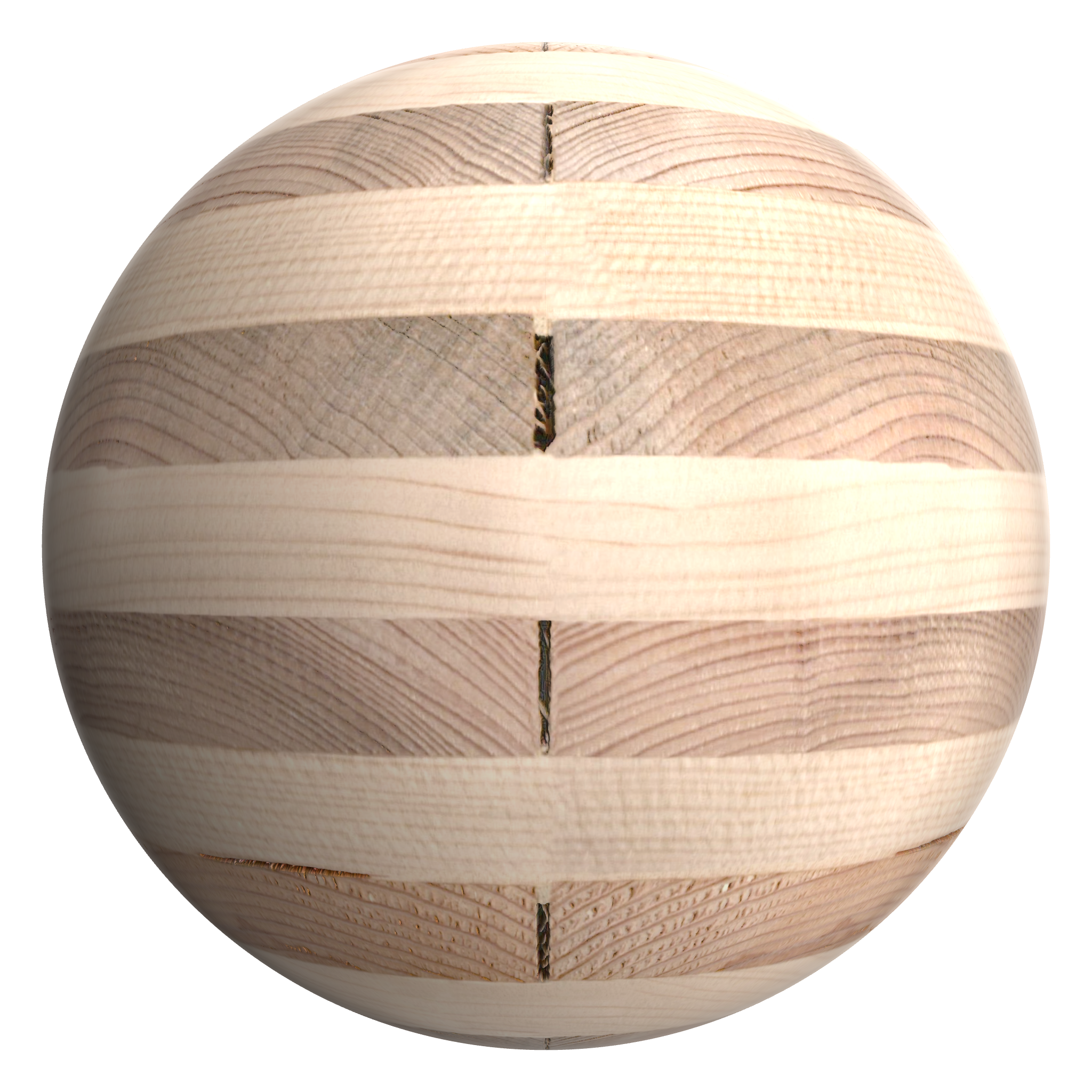 3D sphere preview of Cross Laminated Timber (CLT) End Grain seamless texture