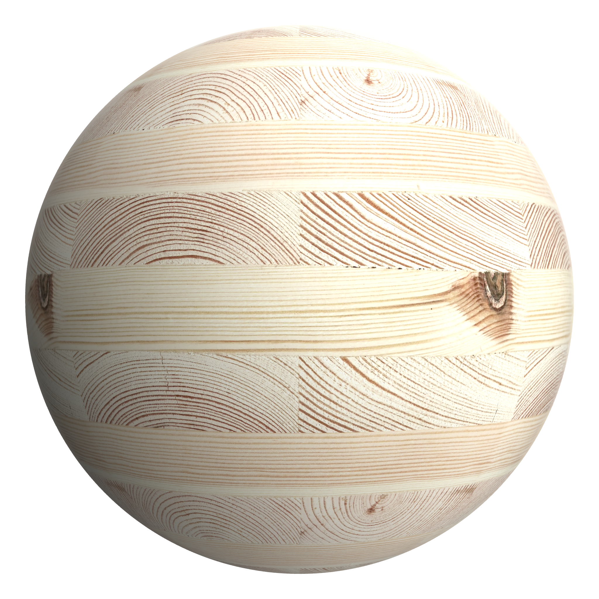 3D sphere preview of Cross Laminated Timber (CLT) End Grain seamless texture