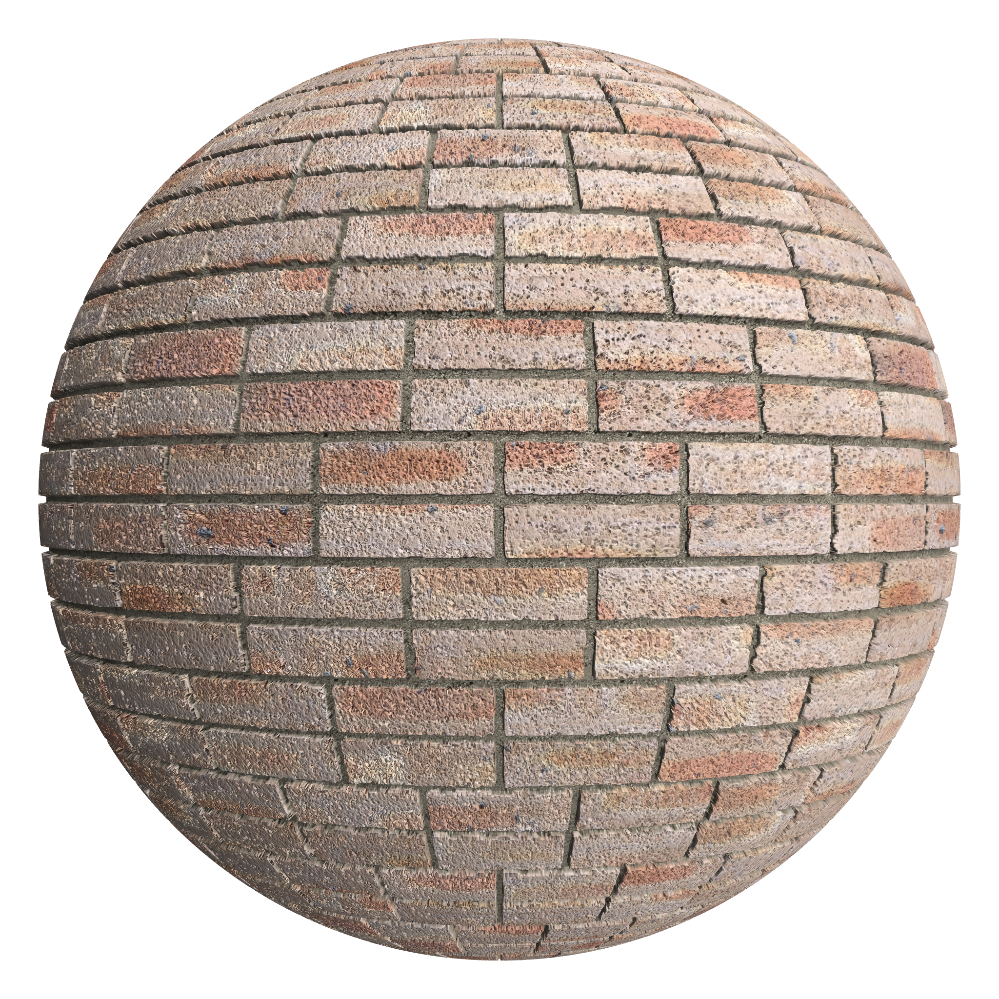 3D sphere preview of Dragfaced Brick, Double Stretcher seamless texture
